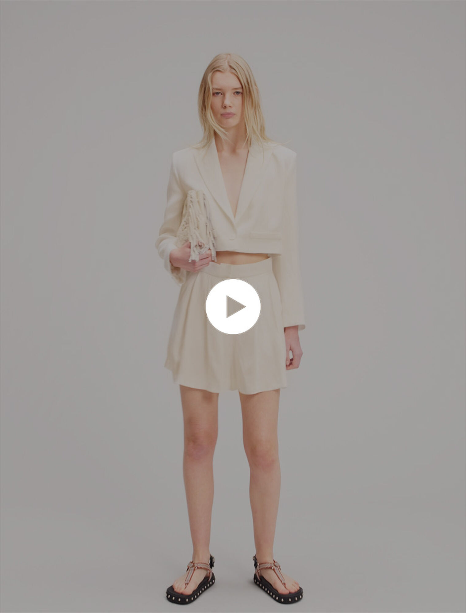 Cropped suit jacket