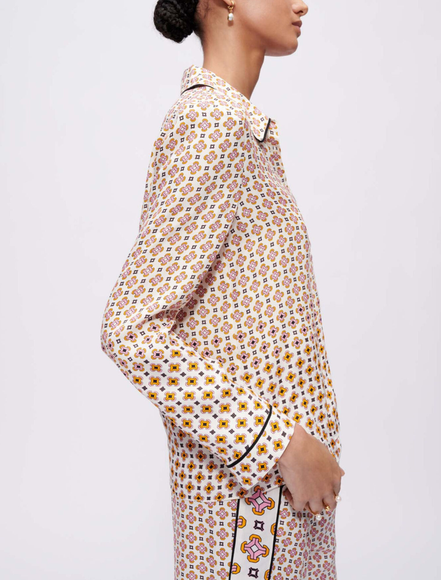 Printed viscose shirt
