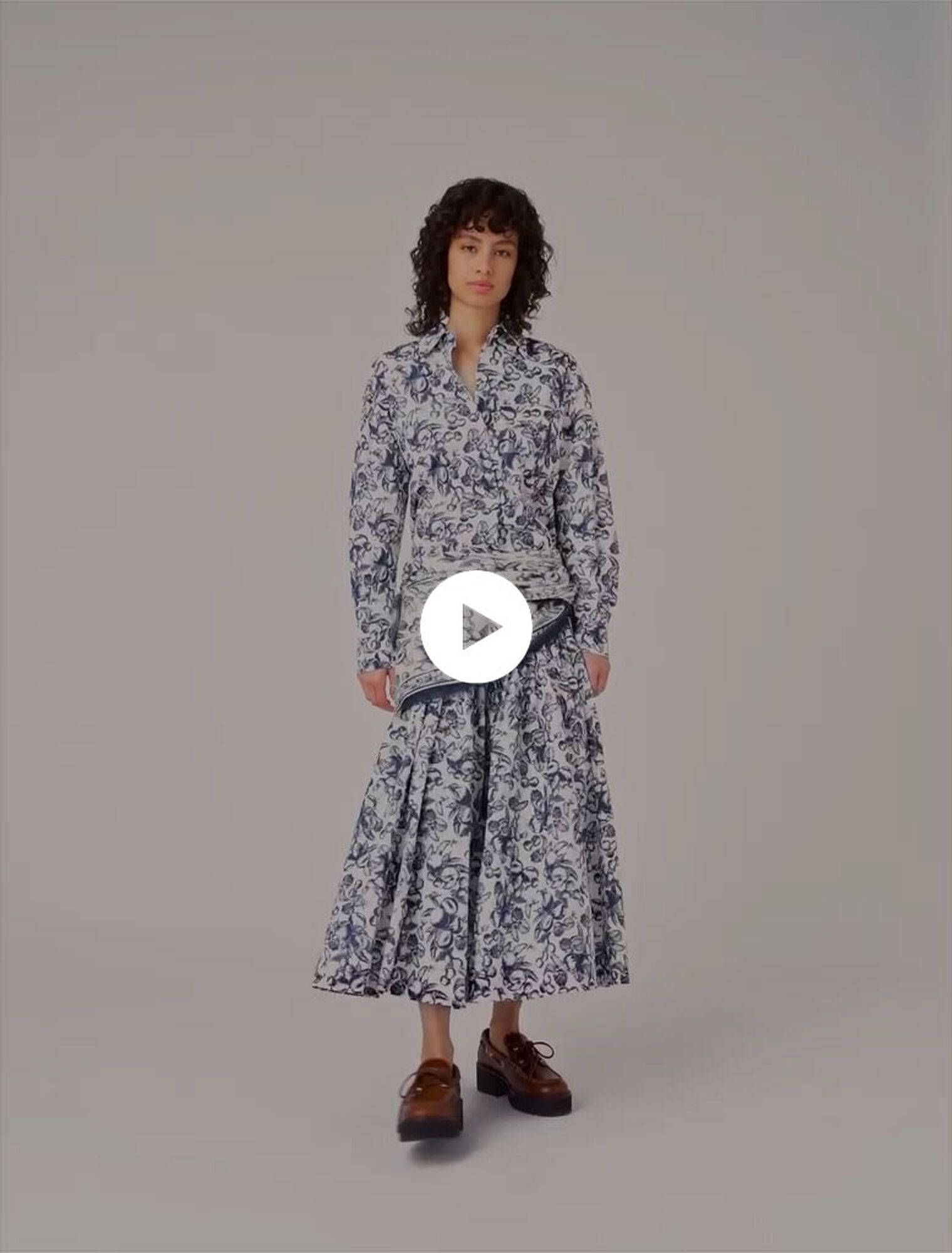 Long patterned shirt