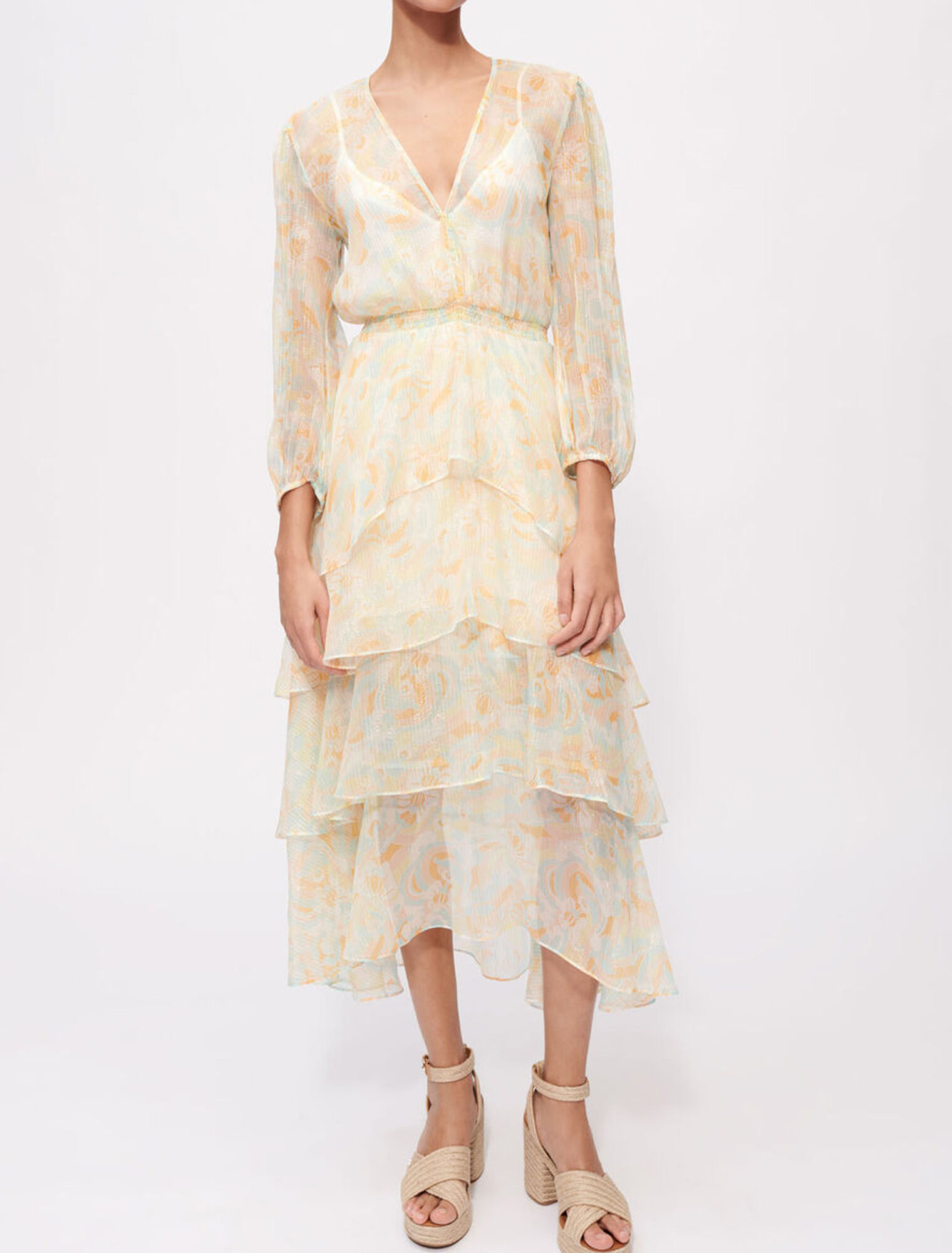 Shiny, fluid silk dress