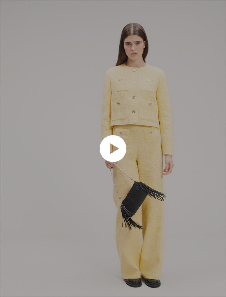 High-Waist Tweed Pants | NOCTURNE | Wolf & Badger
