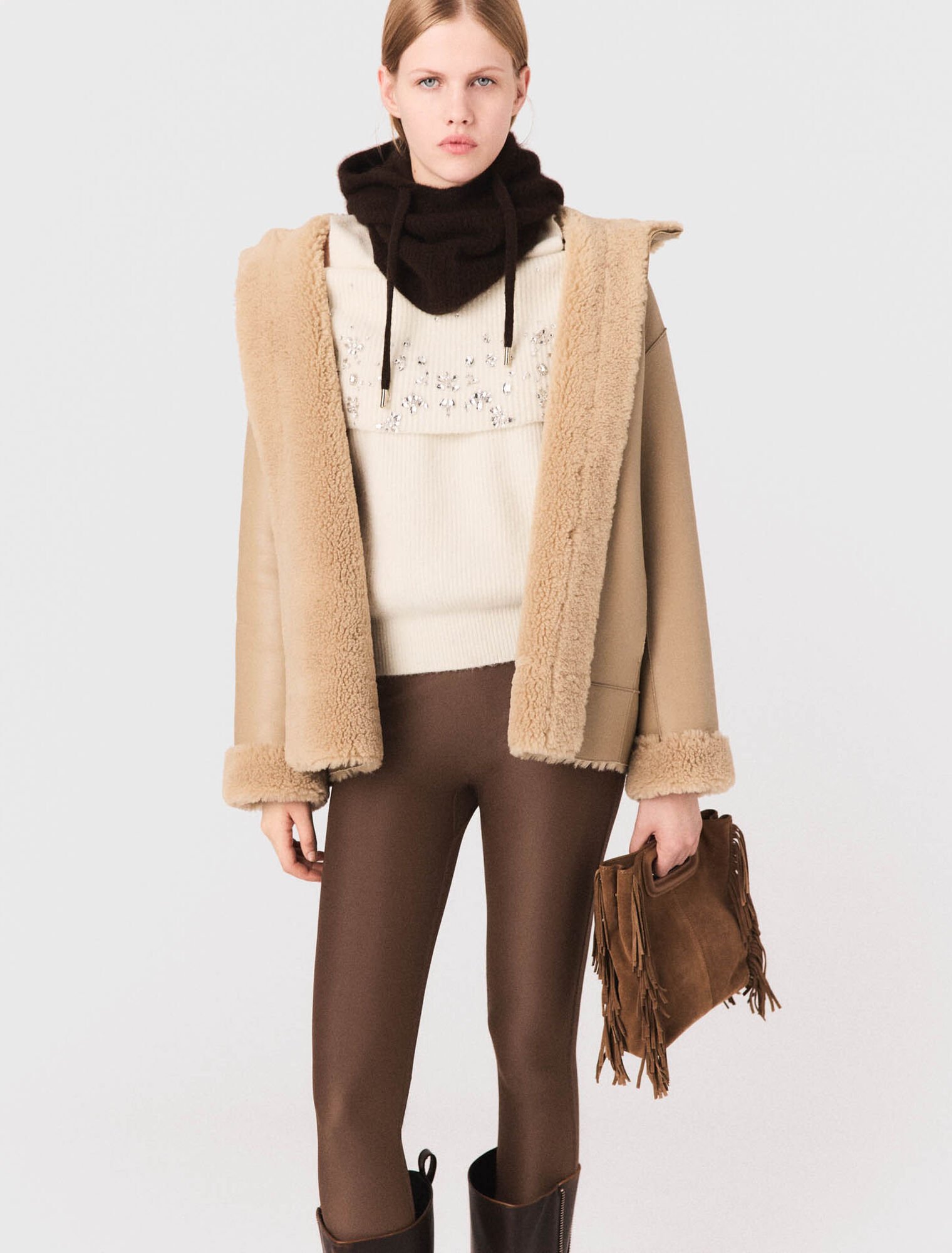 Reversible coat with hood Reversible coat with hood