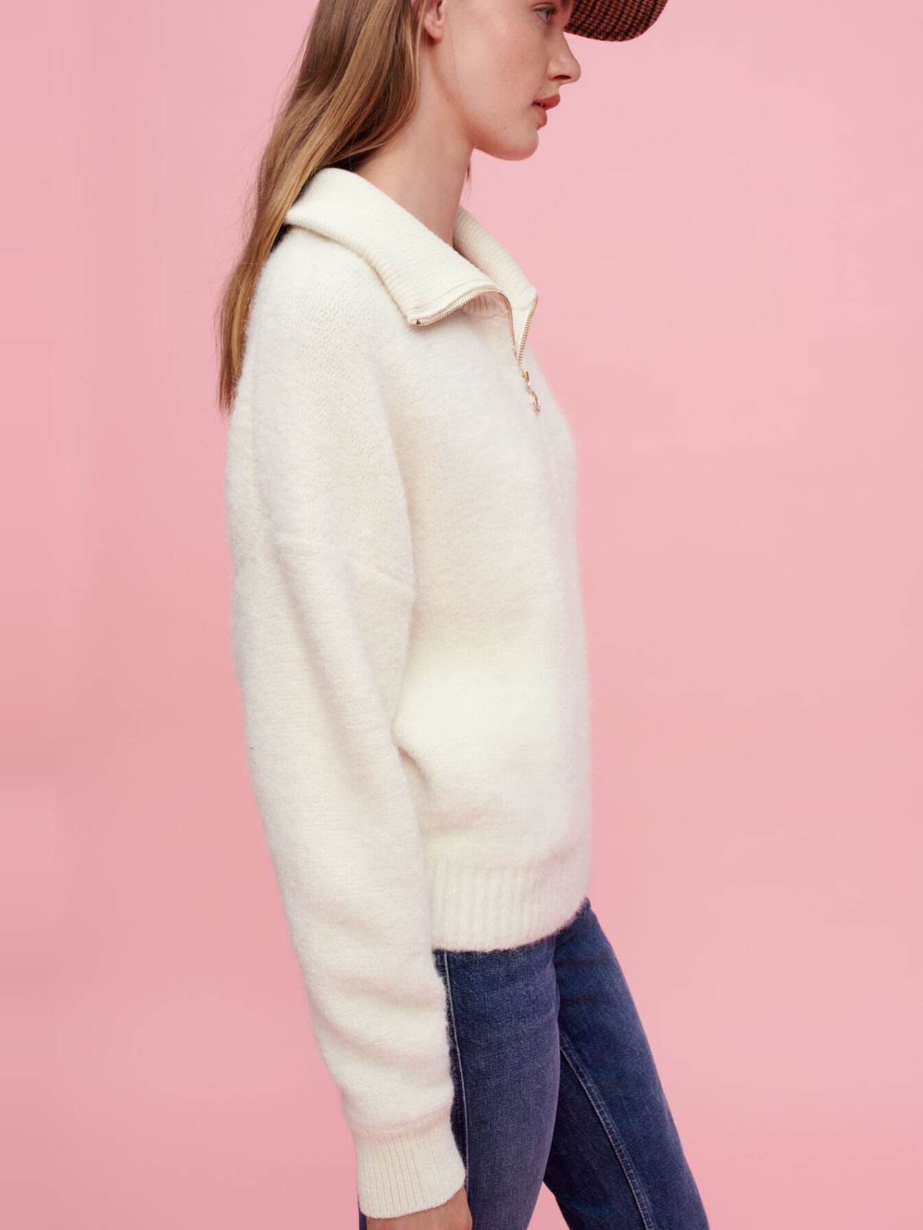 MONCLER MAGLIONE TRICOT ALLA COREANA knit x nylon switching