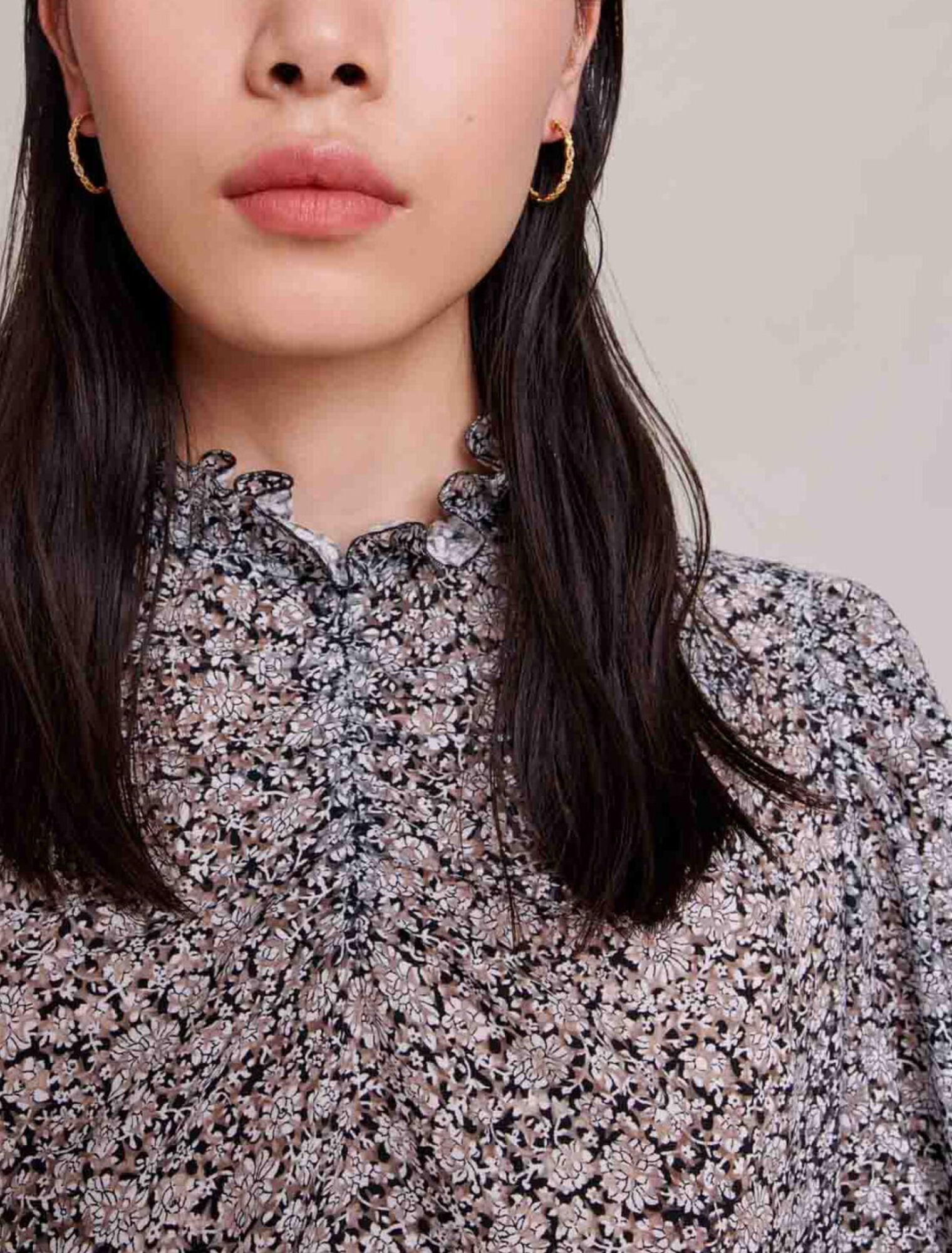 Flower print blouse