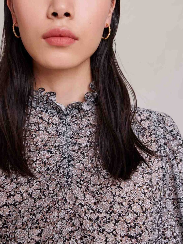 Flower print blouse