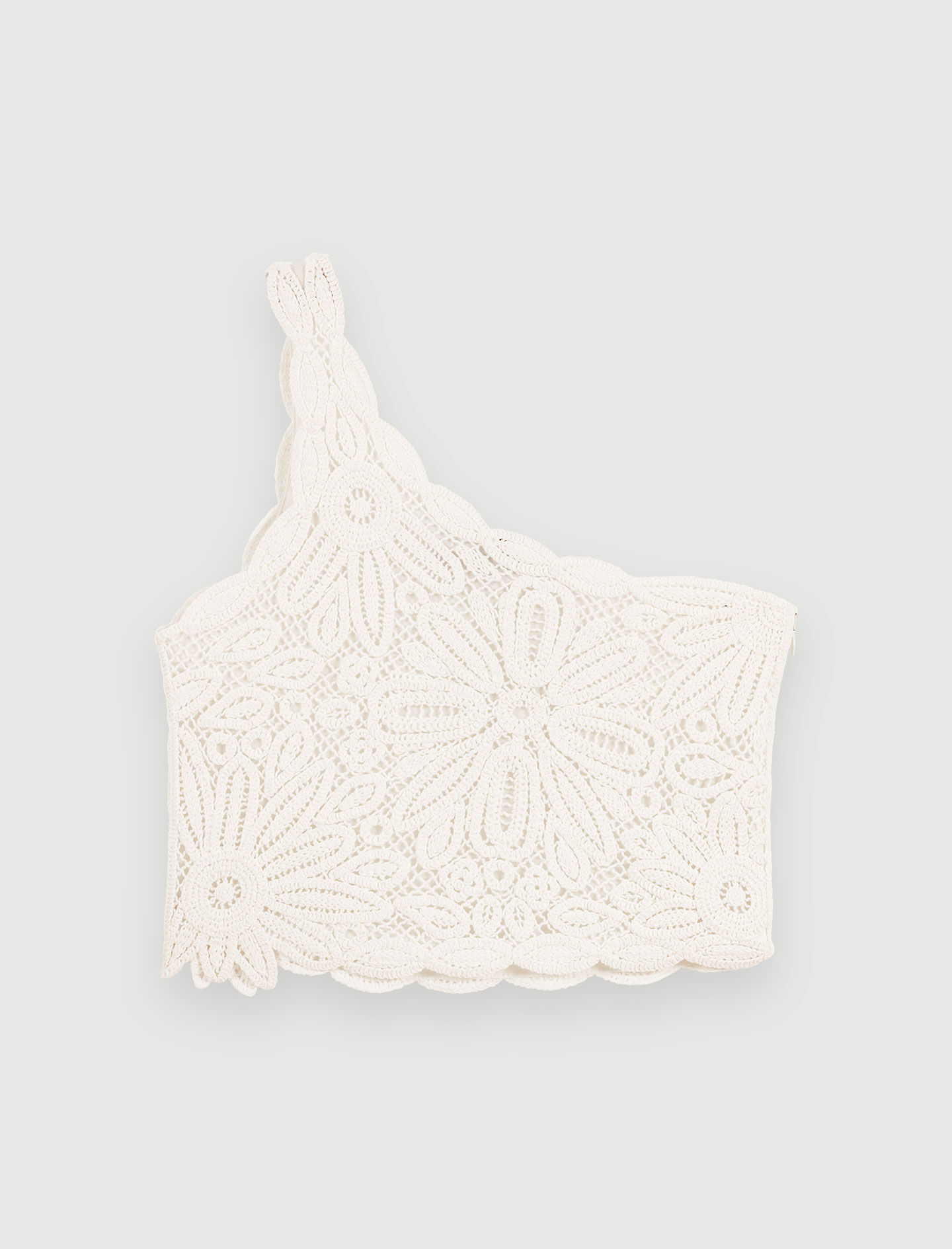 Asymmetric knit top White For Women | Maje