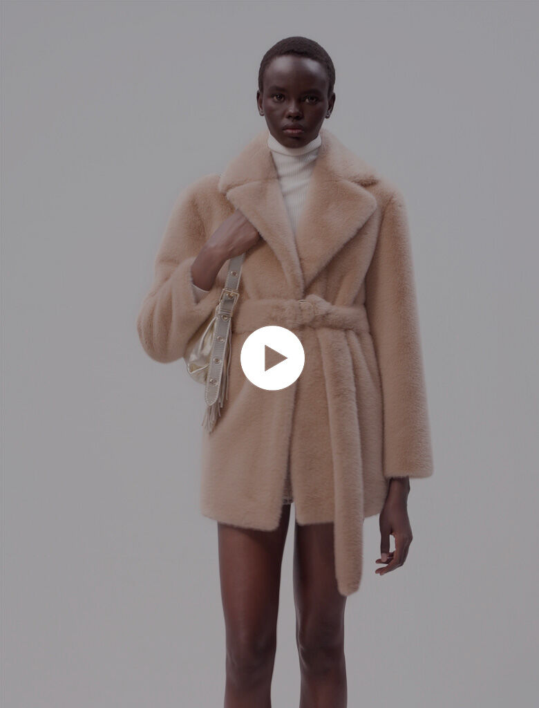 Maje coat camel hotsell