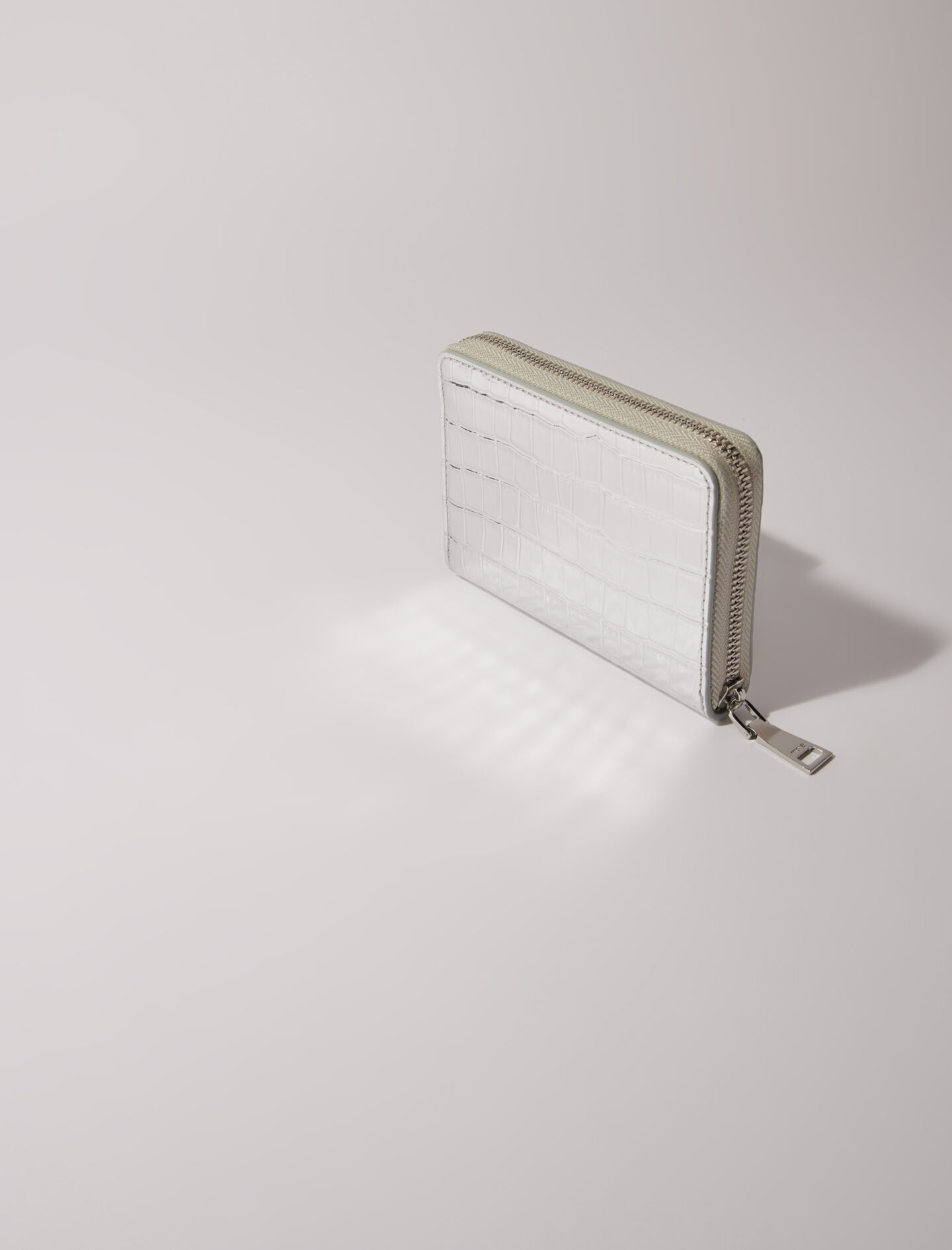 Mock croc leather wallet