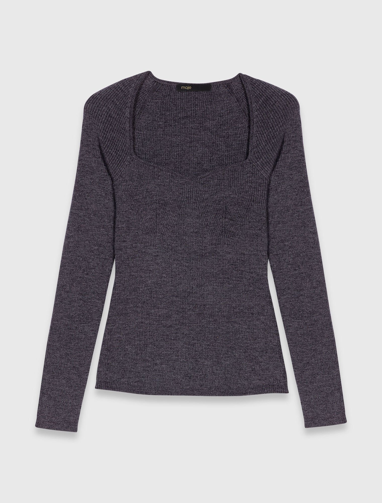 Rib knit jumper