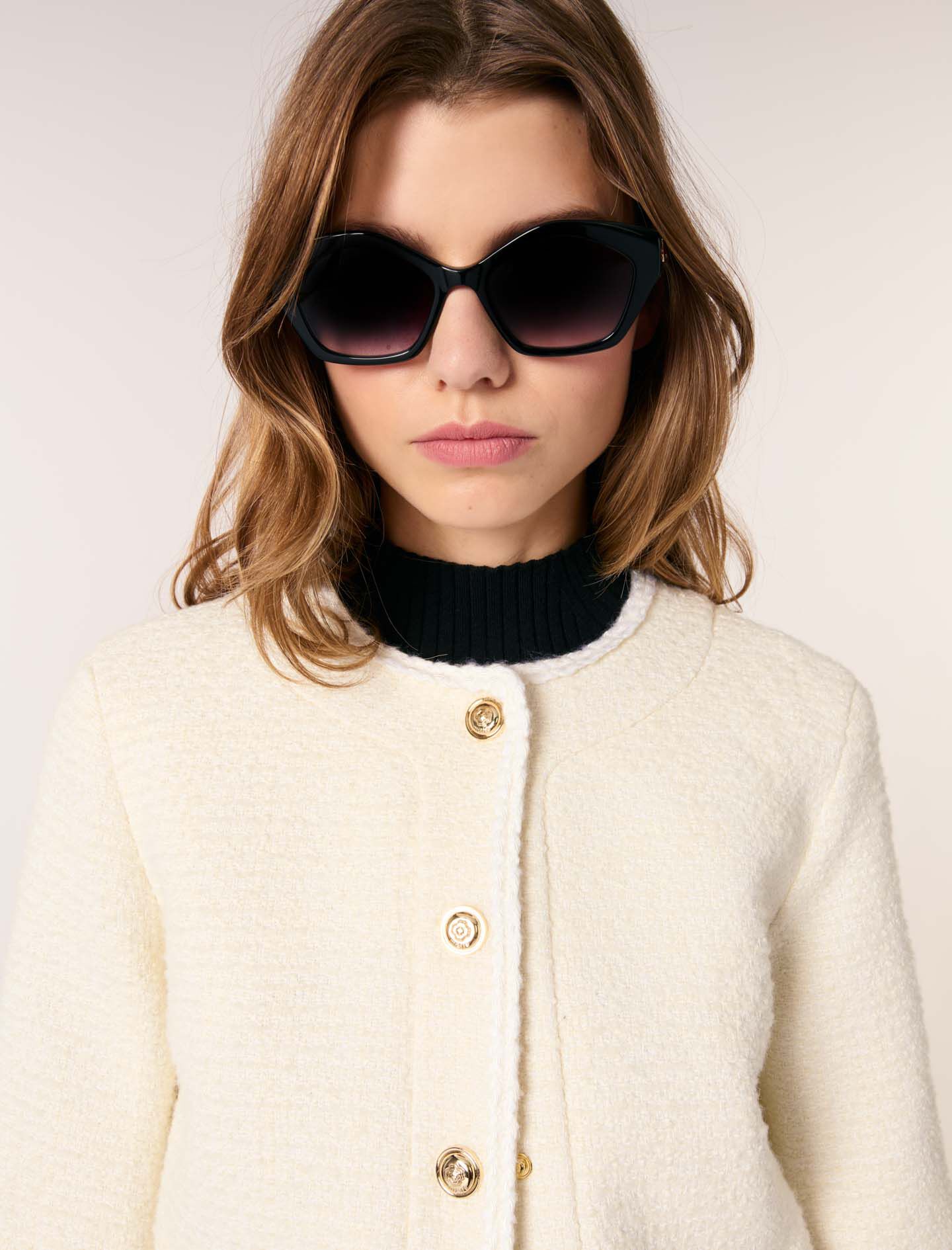 Short tweed jacket White For Women | Maje