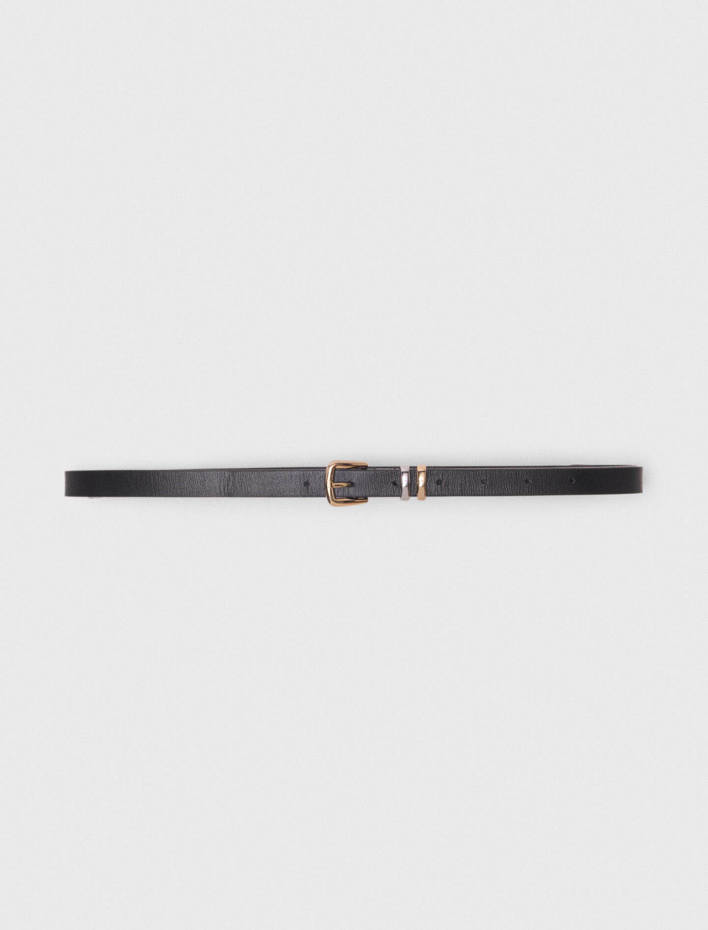 ★ma☆ma2525★ Two-tone Clover chain belt Black / Gray For Women | Maje