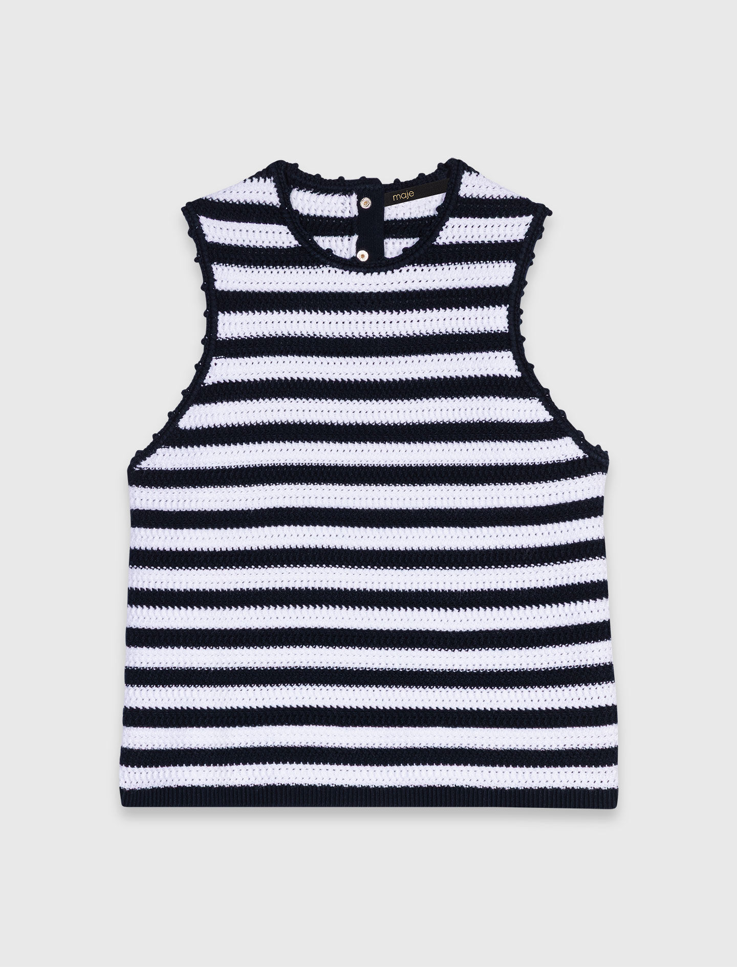 Crochet-knit top Bicolor For Women | Maje