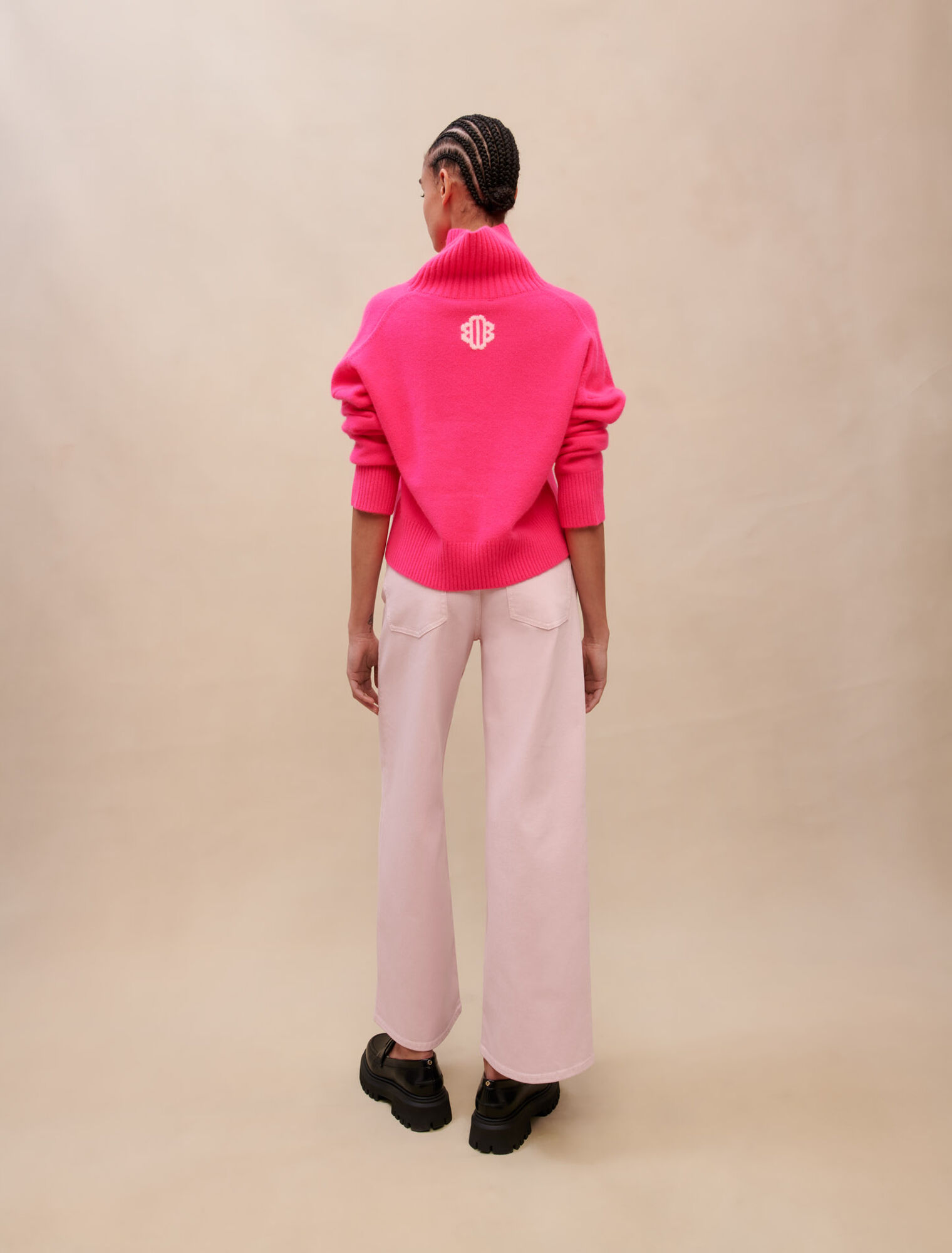 High neck cashmere sweater