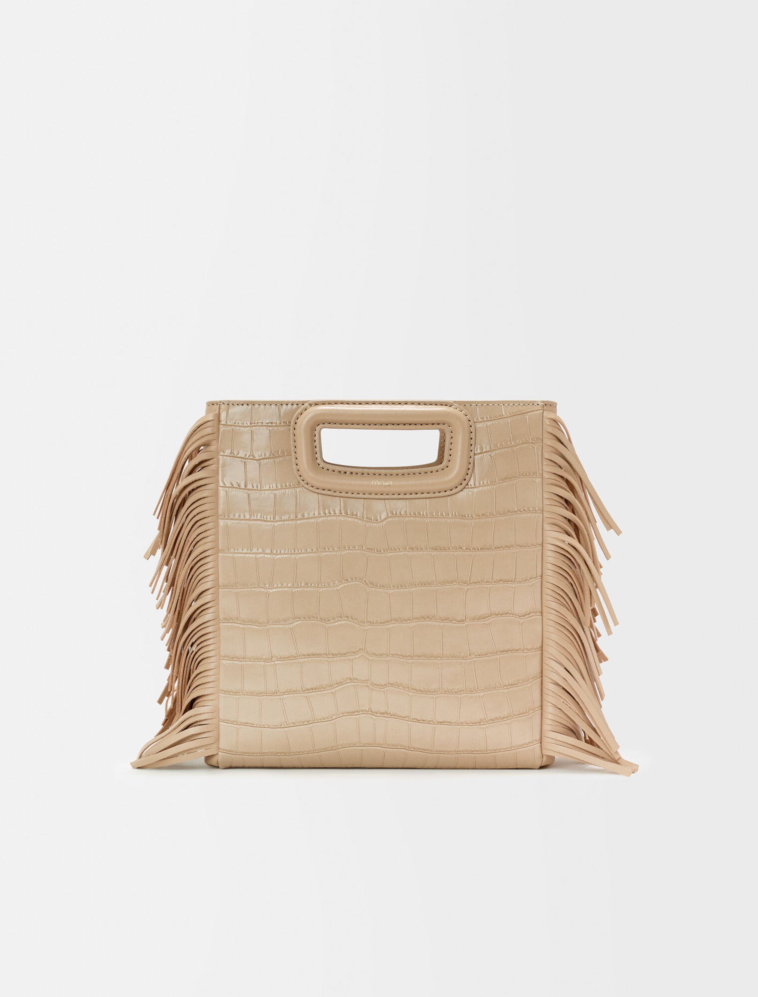 M bag in crocodile-effect leather