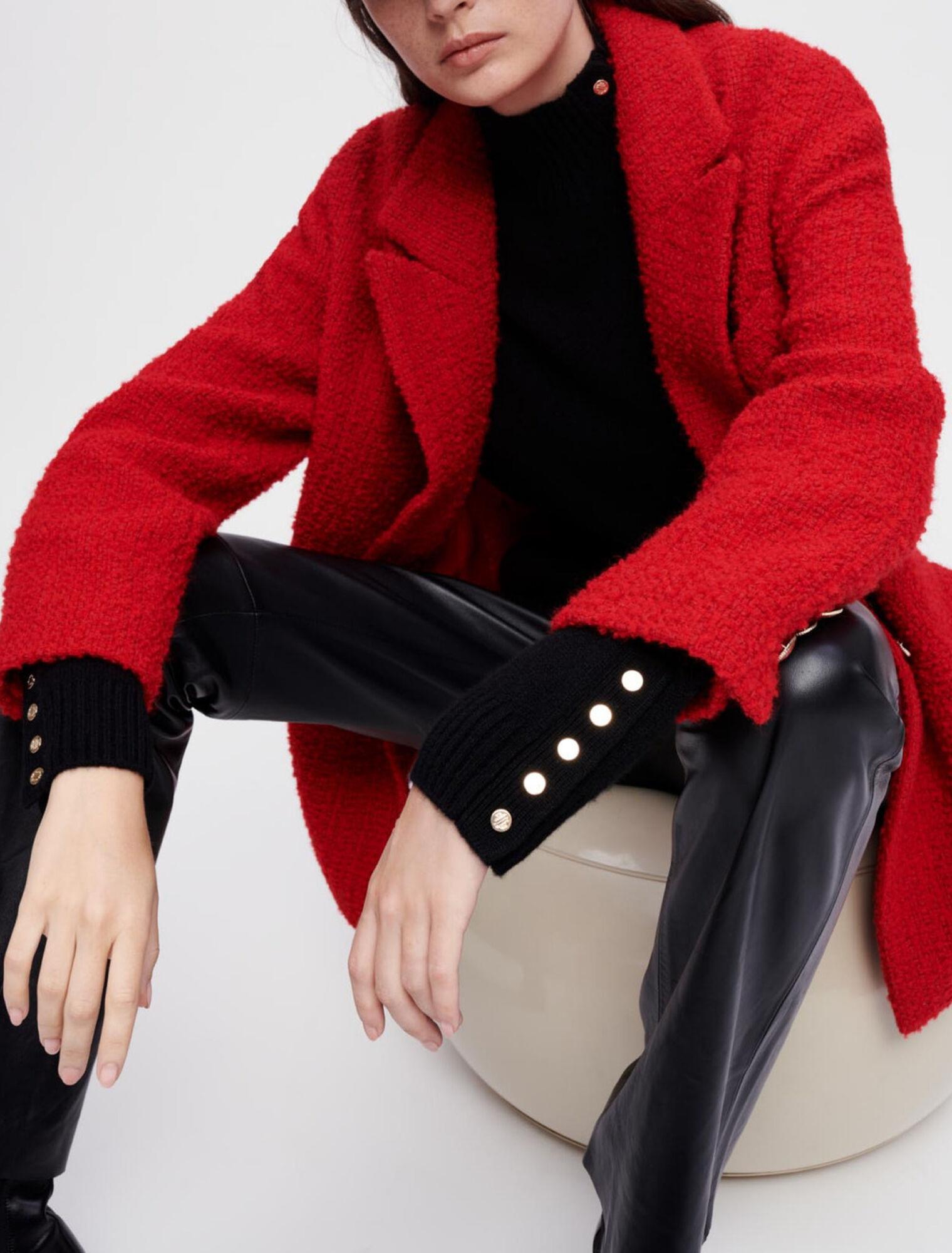 Fancy red tweed coat