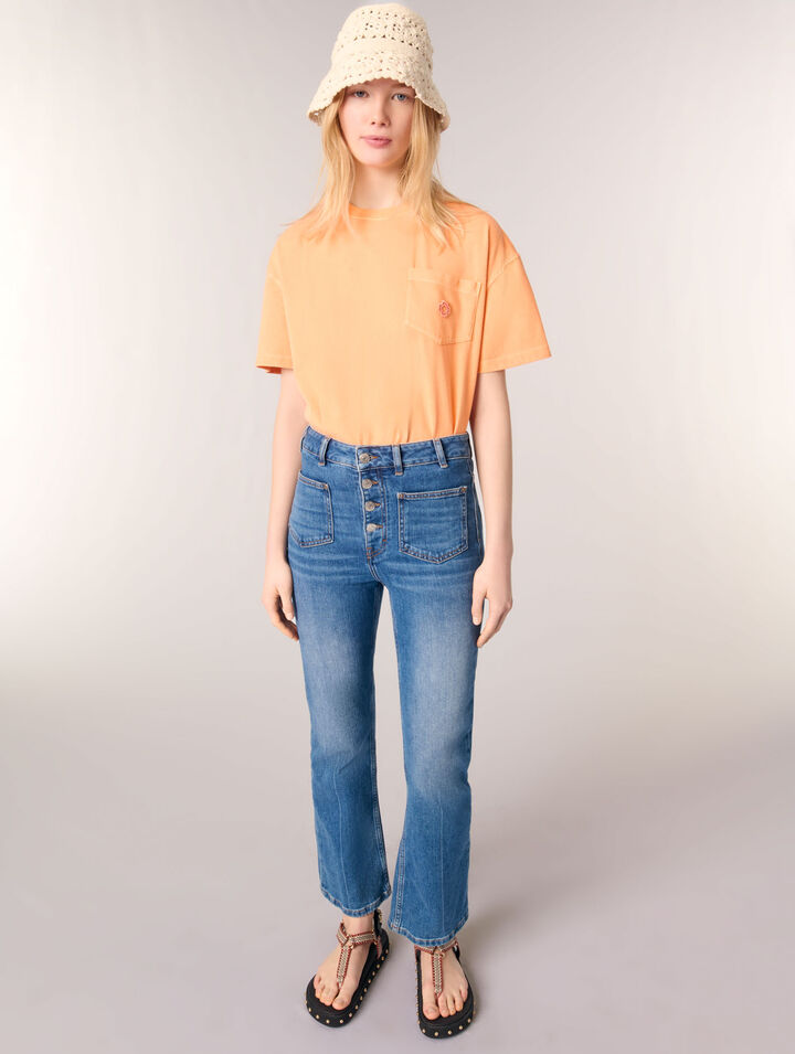 Jeans with button fly