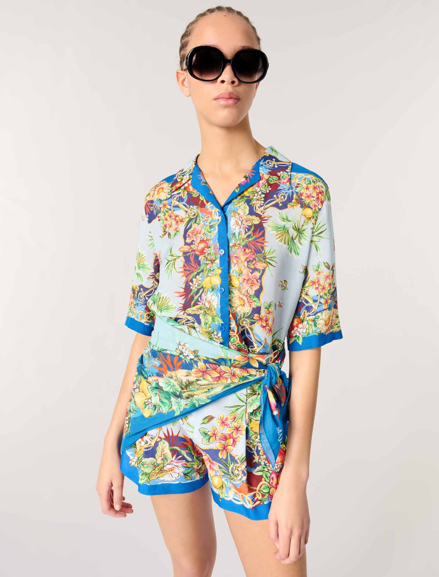 【国内正規品】 Cotton printed scarf Multicolor For Women | Maje ストール+パシュミナ