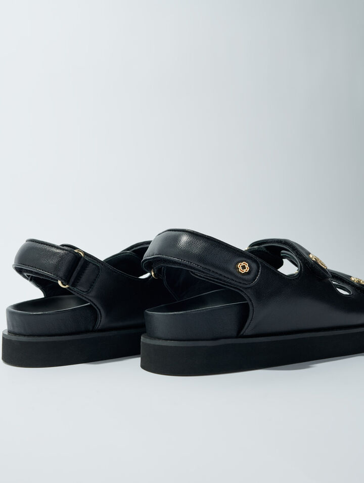 Flat leather sandals