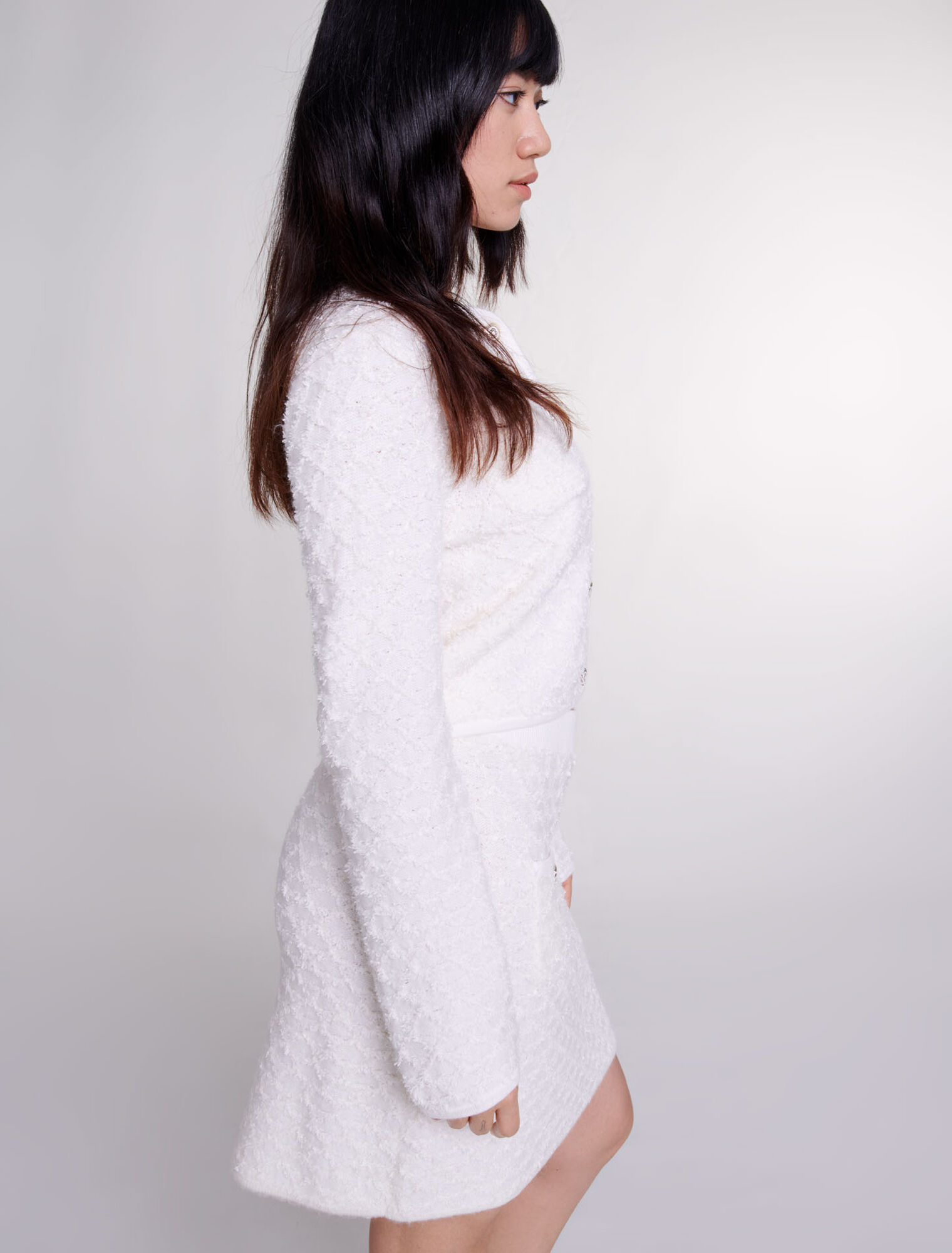 Knit mini skirt