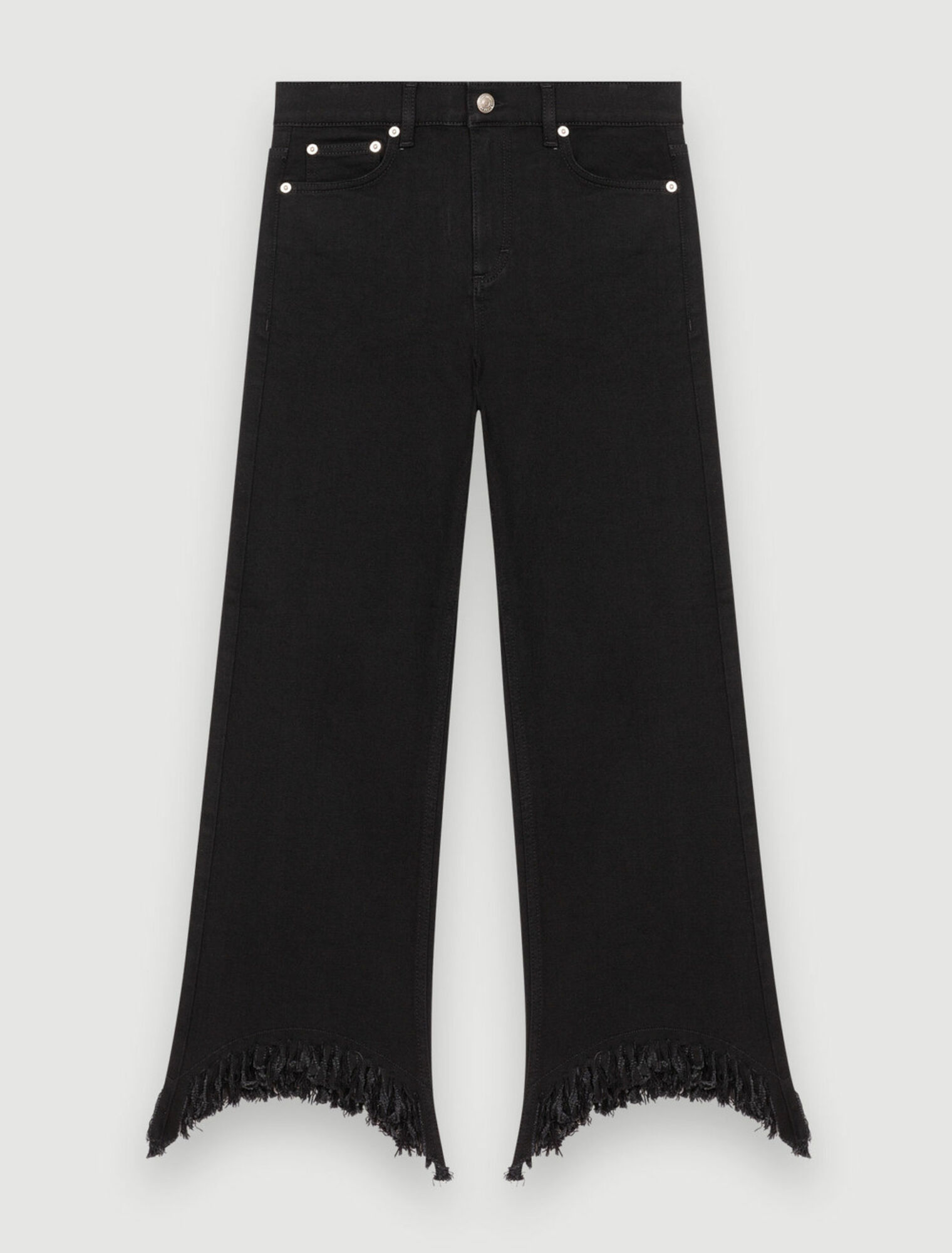 Black high-waisted jeans ripped