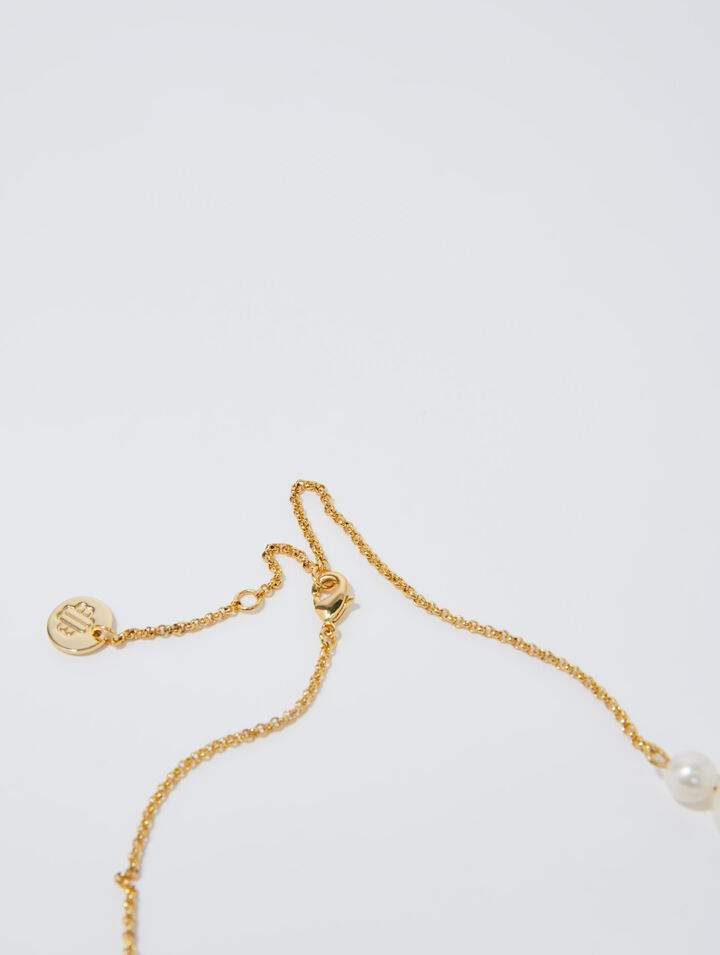 Gold chain and bead necklace