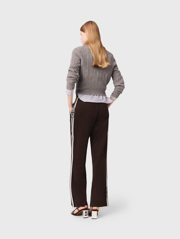 Straight-striped trousers