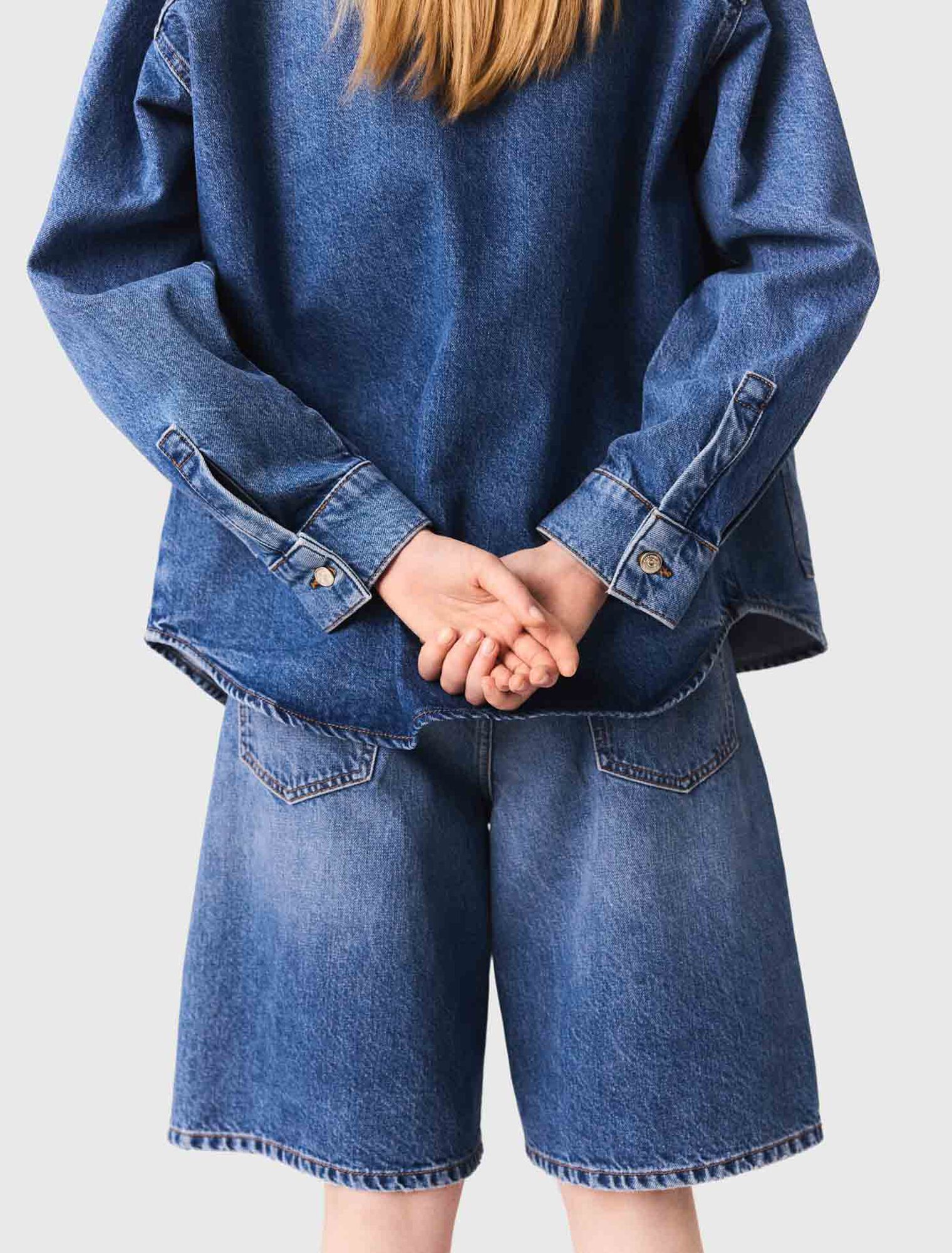 Faded denim jacket