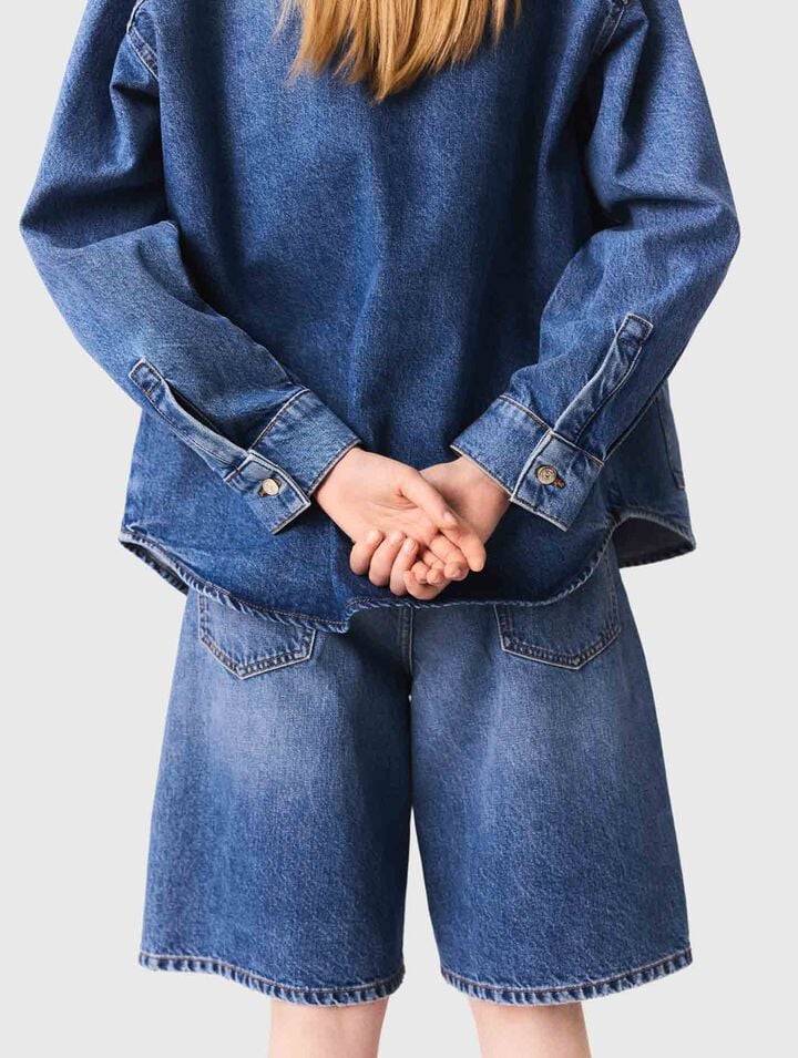 Faded denim jacket