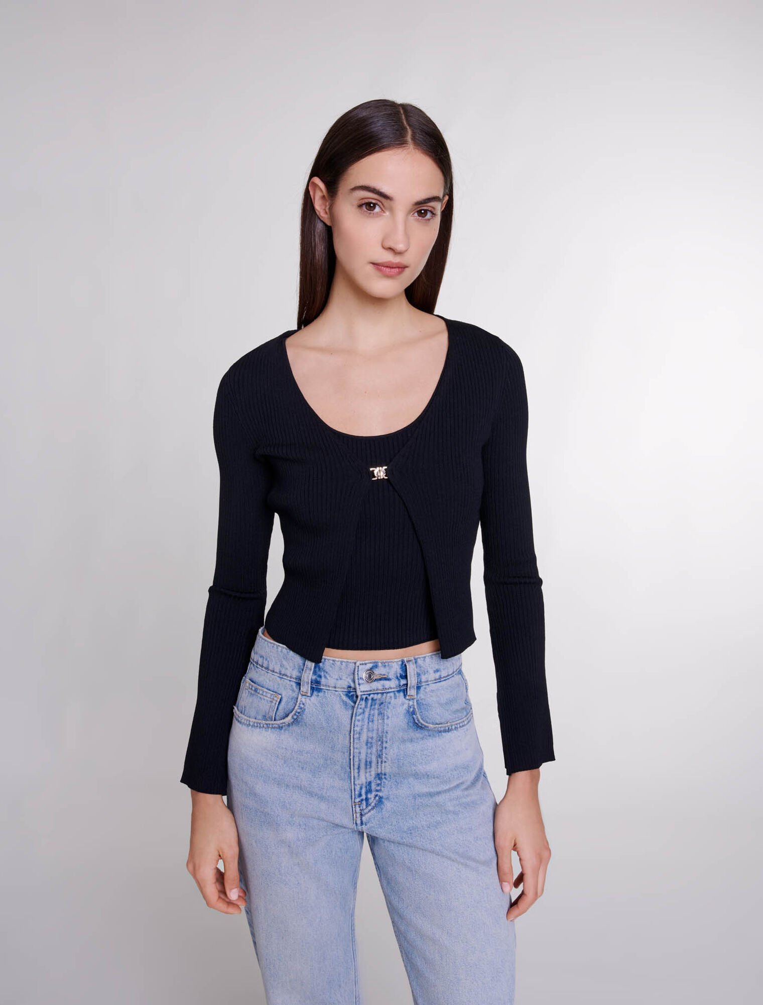 Stretch knit twin set