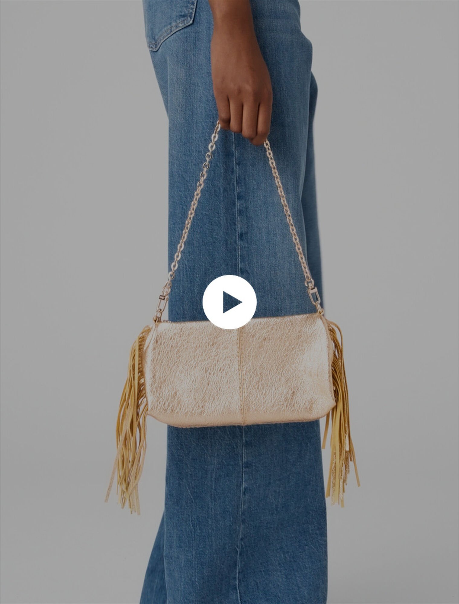 Miss M Metallic Pouch Bag