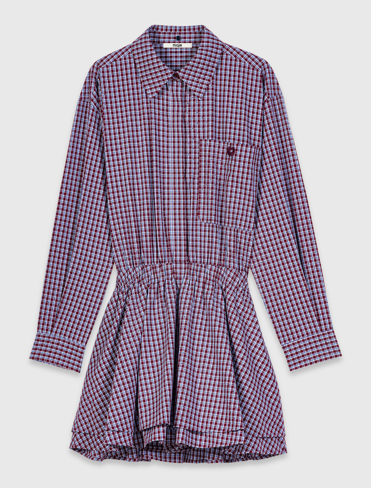 Short rhinestone checked dress