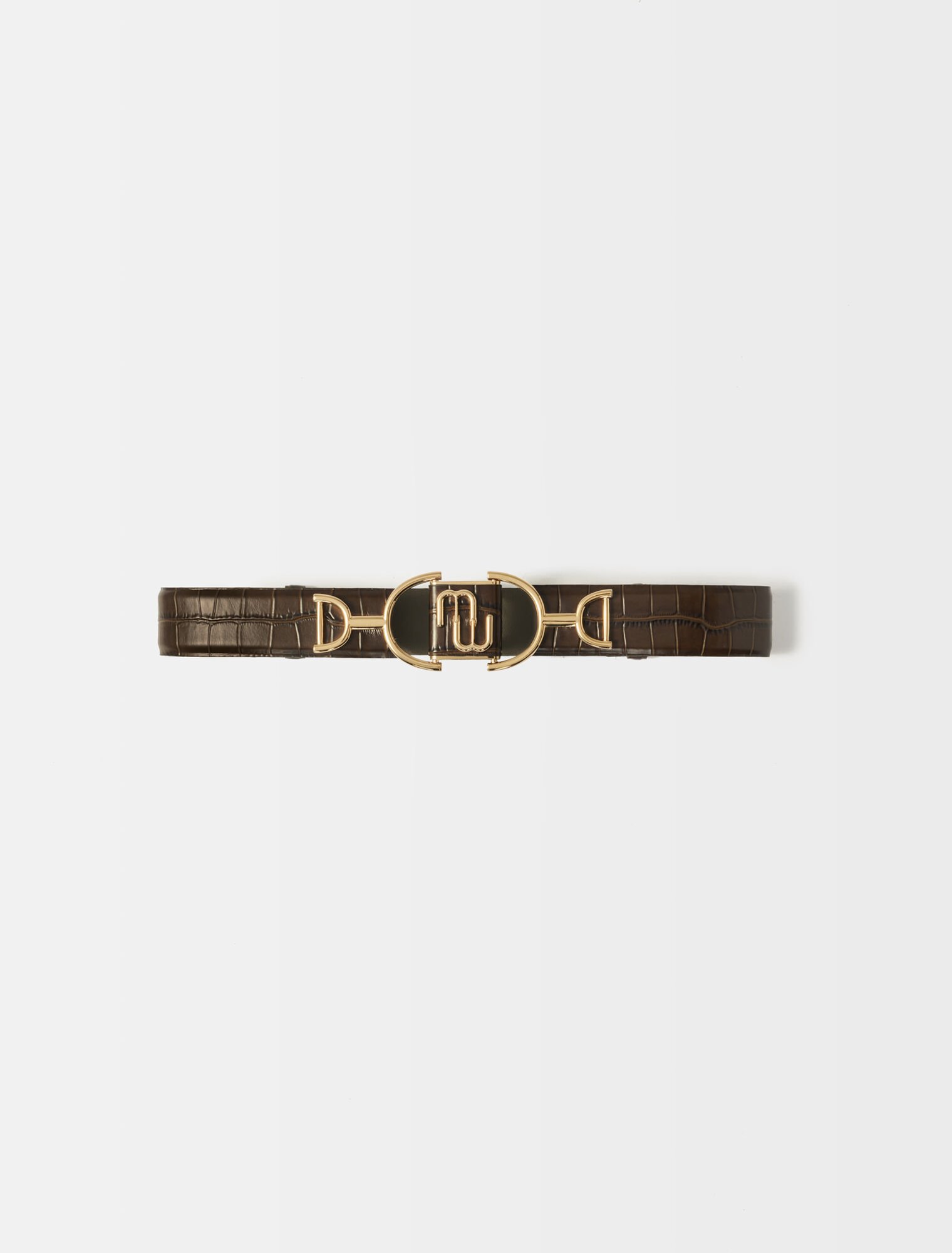 Maje double M leather belt