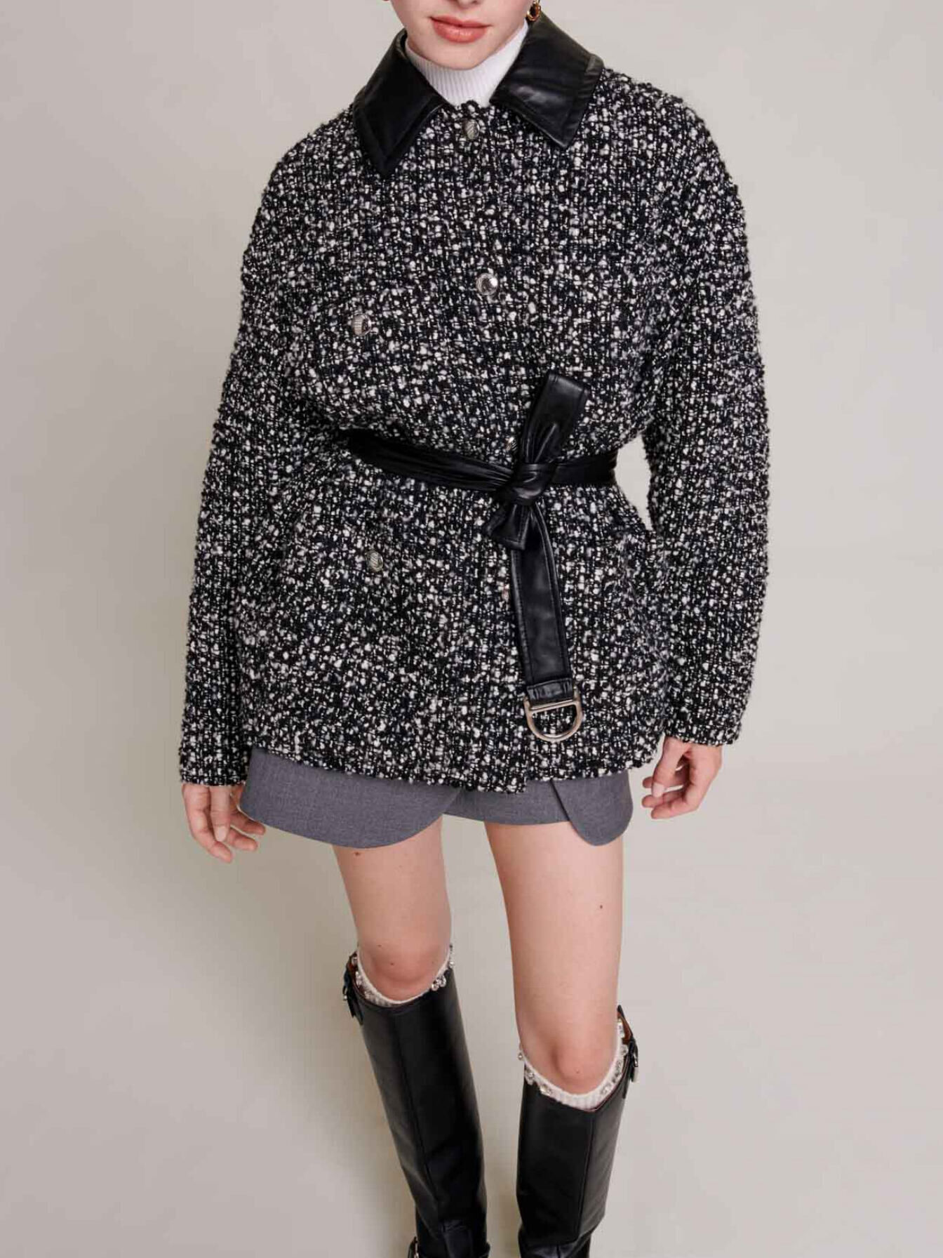 Short tweed coat