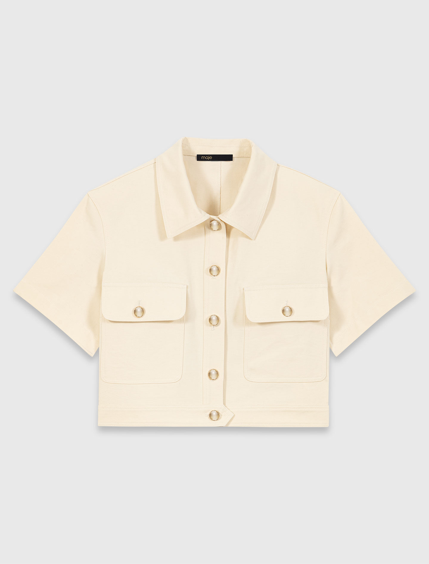 Short-Sleeved Cropped Jacket