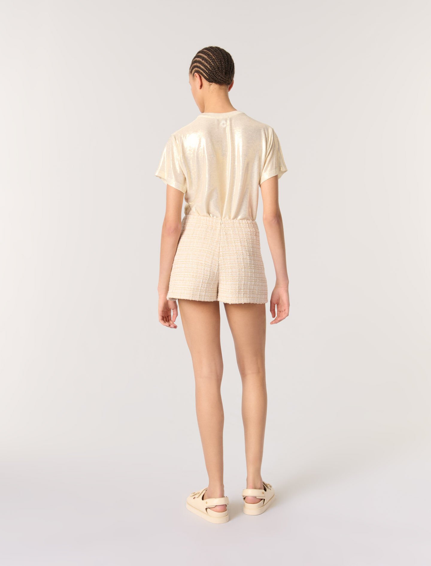 【PORTERNA】Ramie Tweed Short One Piece J.Crew: Scalloped Ruffle One-piece Swimsuit In Textured