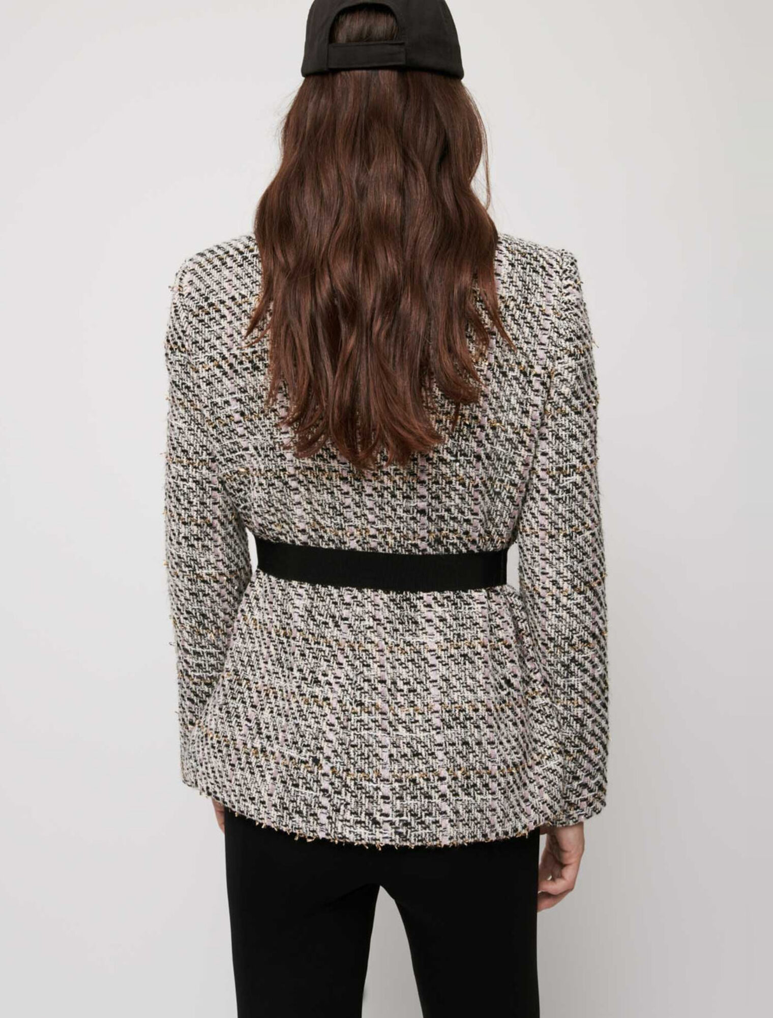 Contrast tweed jacket
