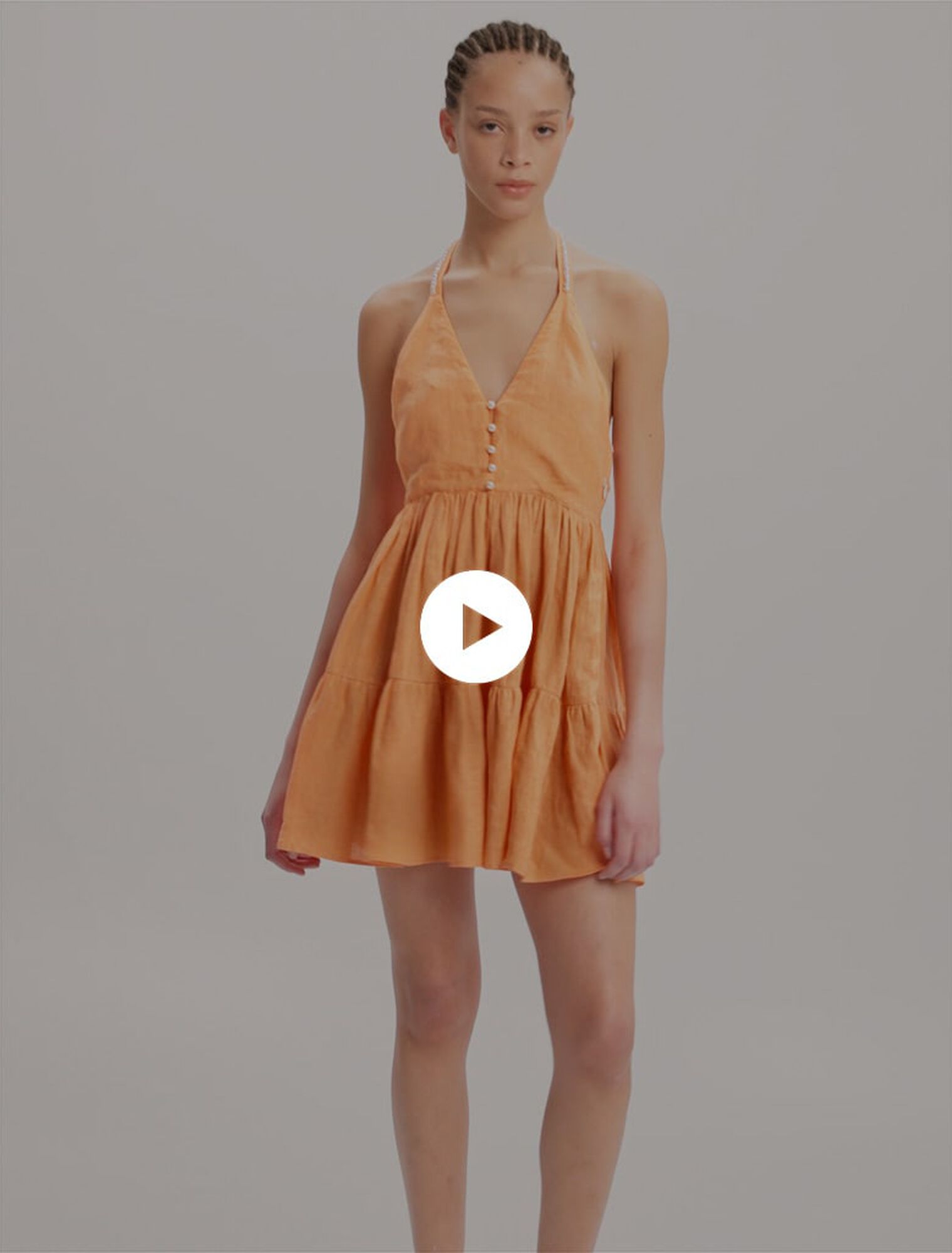 Mini linen dress