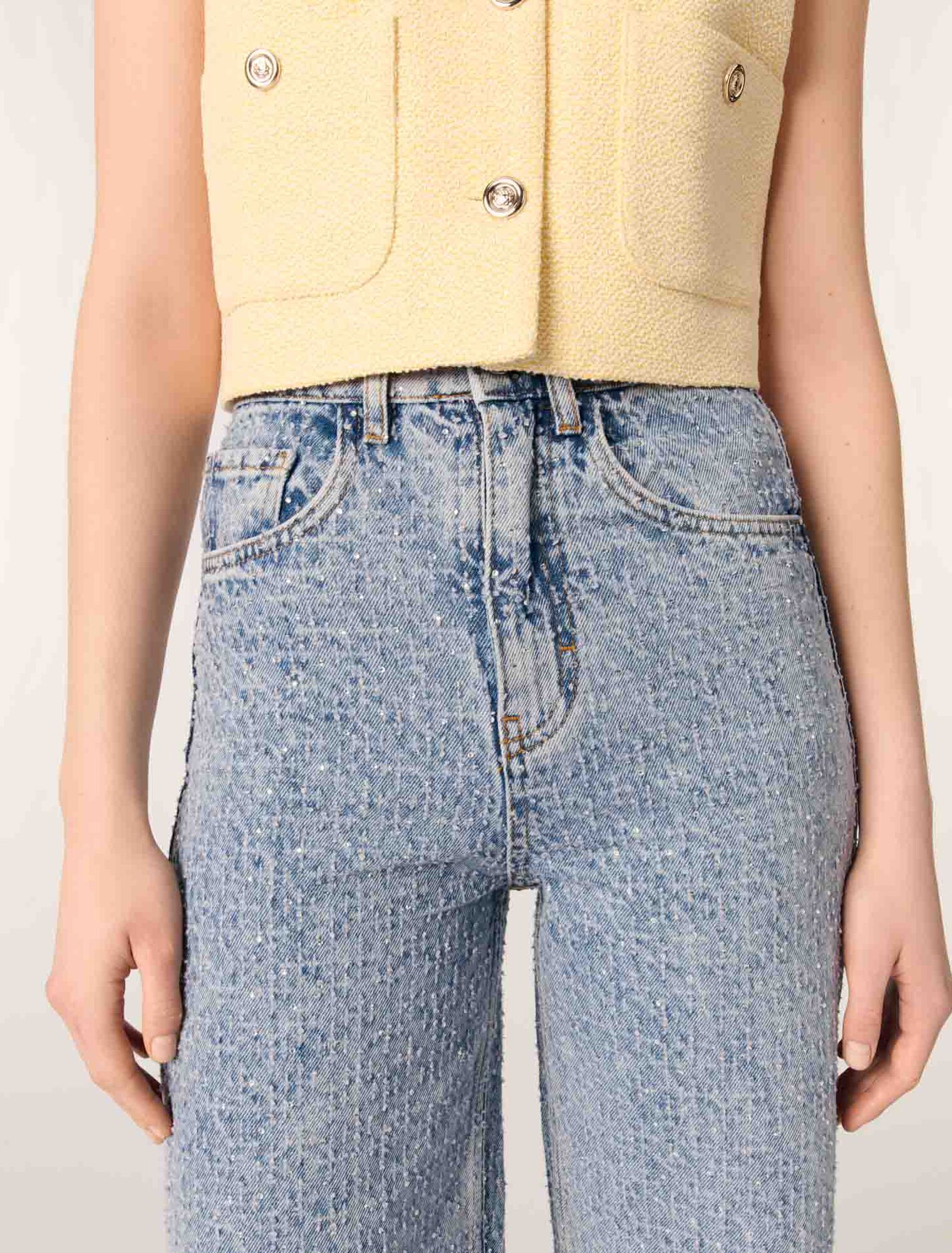 Rhinestone baggy jeans