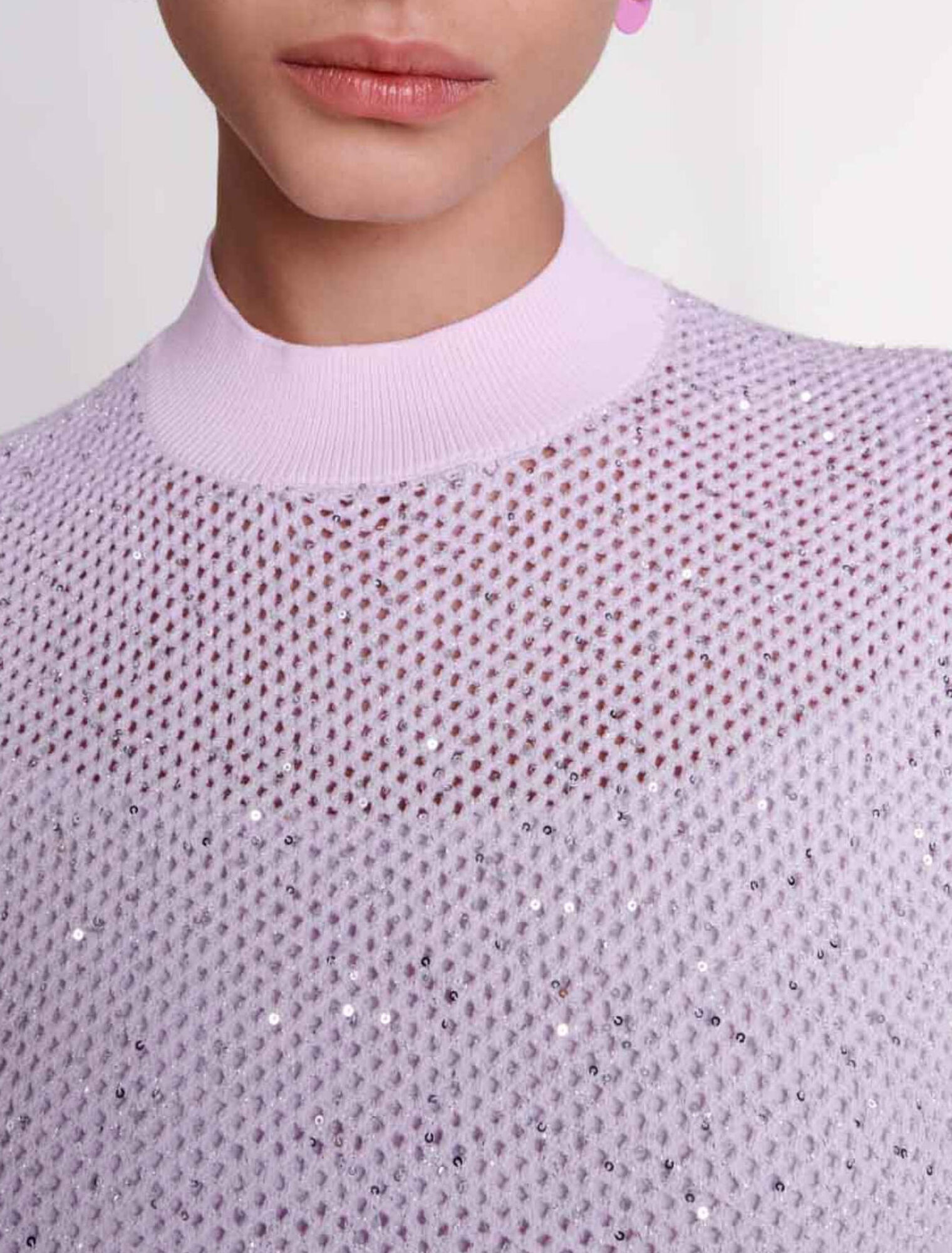 Semi-sheer knit dress