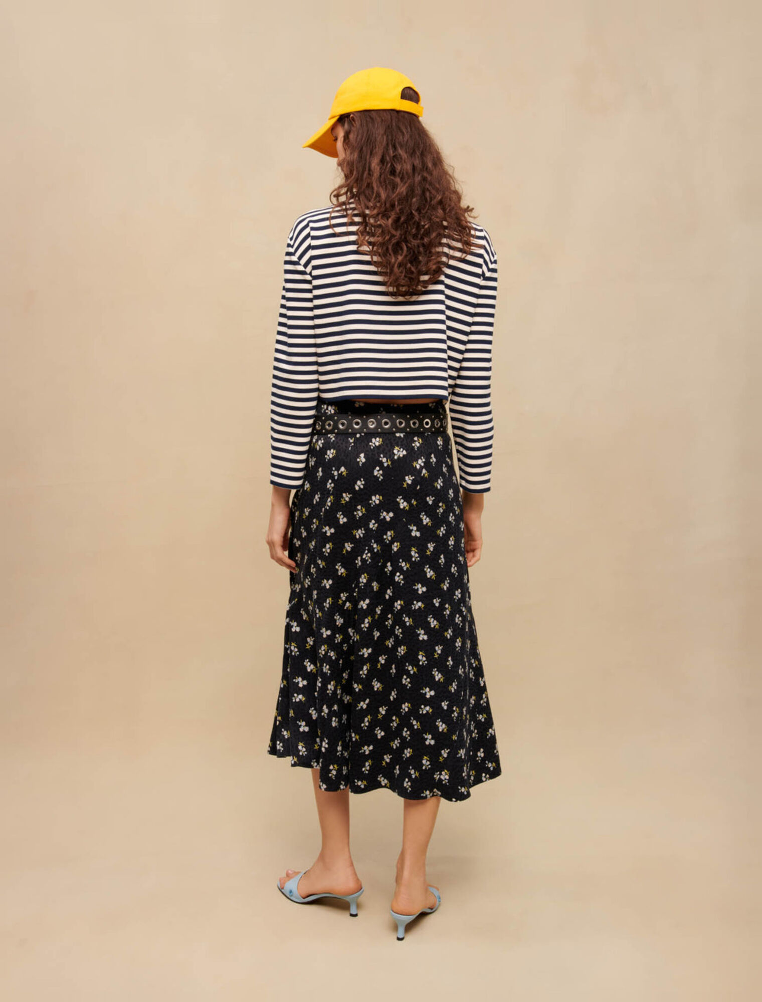 Floral printed long skirt