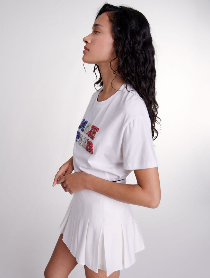 Short pleated skort