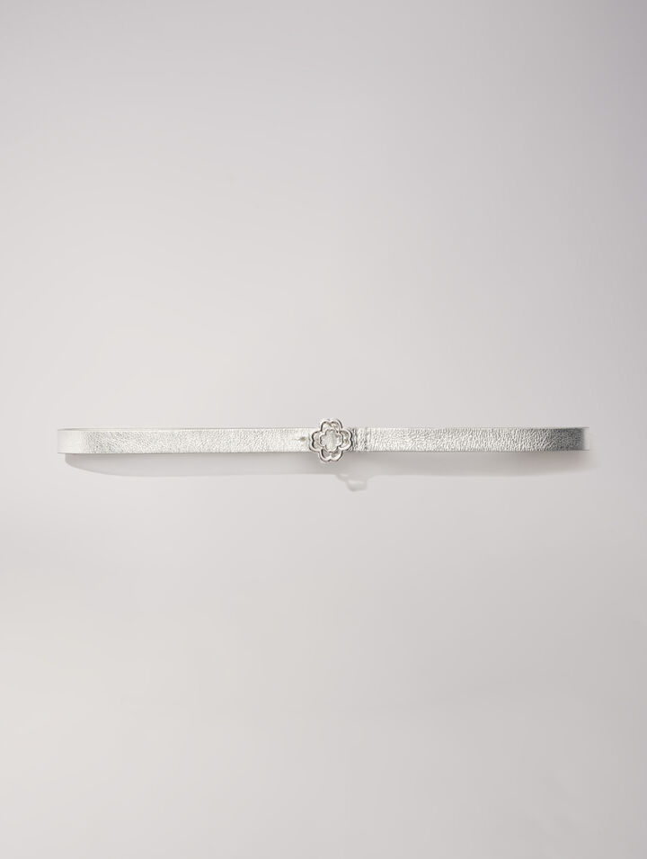 Slim belt with Clover buckle