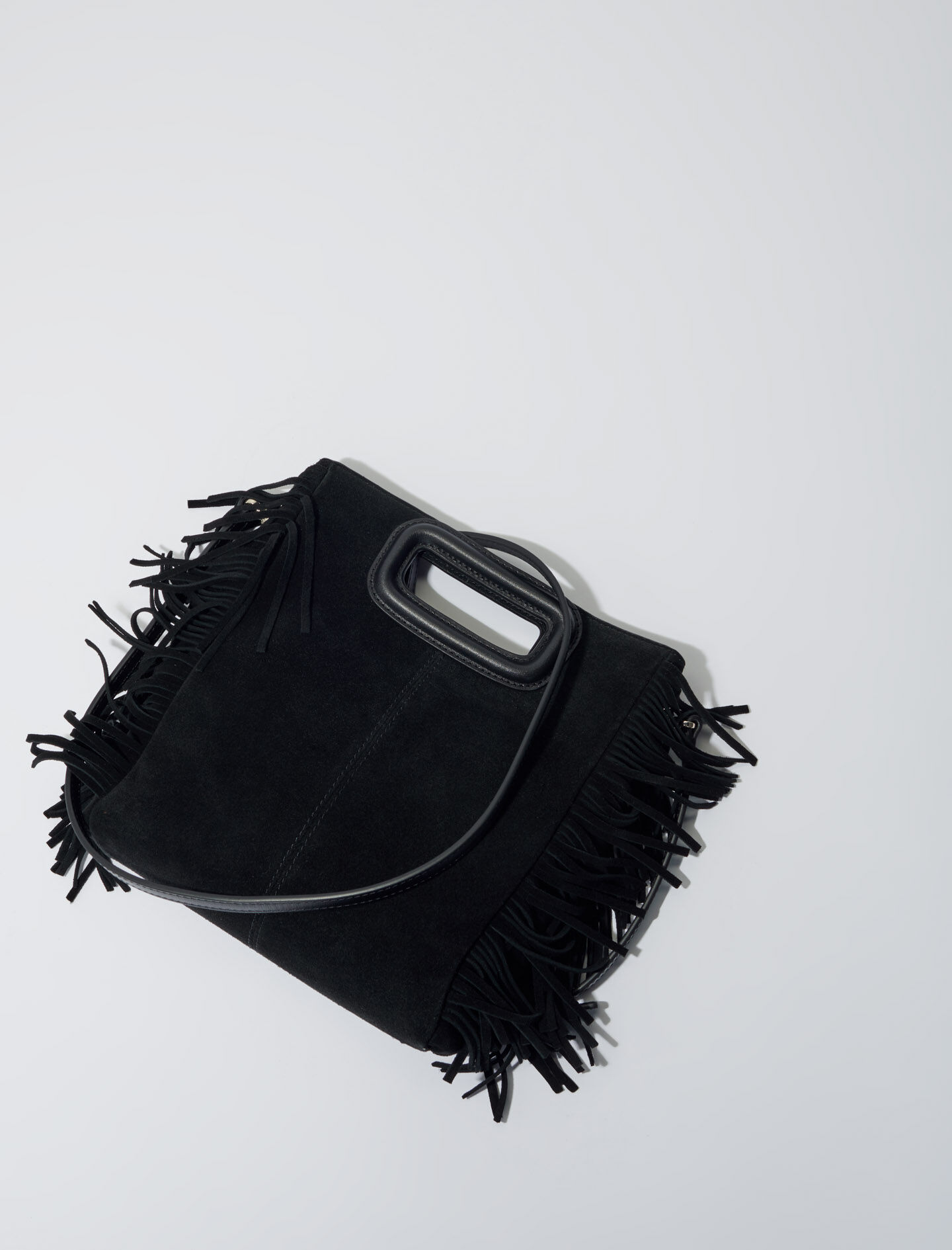 M suede bag with studs