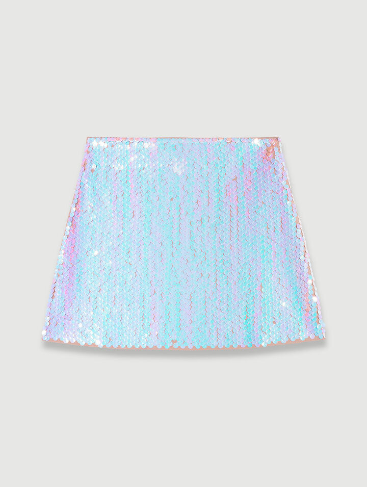 Sequin knit skirt