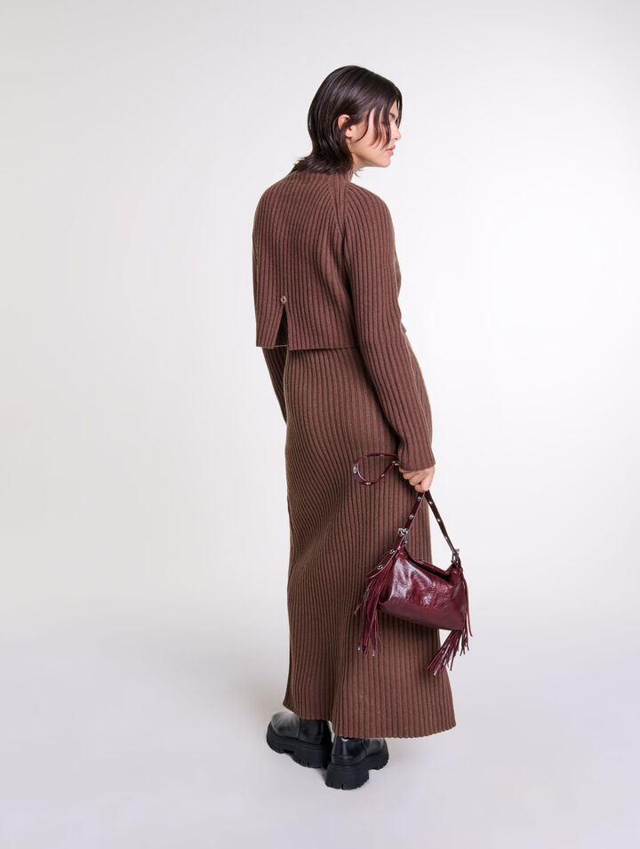 2-in-1 wool maxi dress