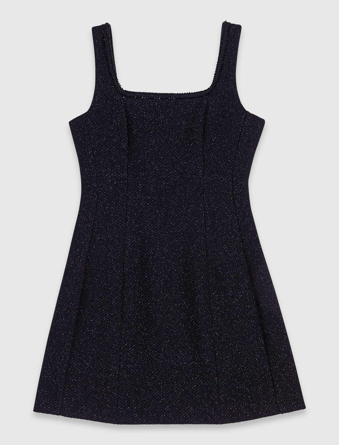 majeページ Short rhinestone dress Black / Gray For Women | Maje