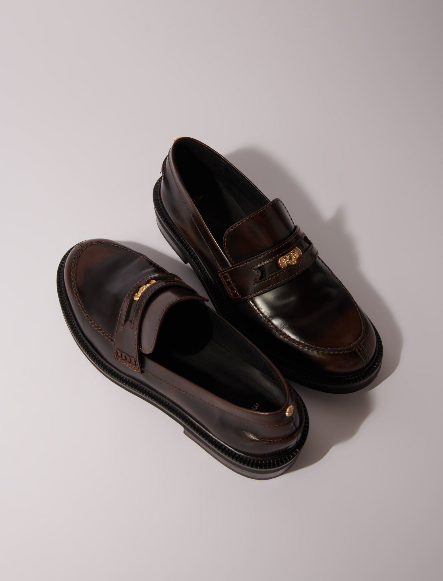 【日本入手困難】Brushed leather loafers Brushed leather loafers Brown For Women | Maje