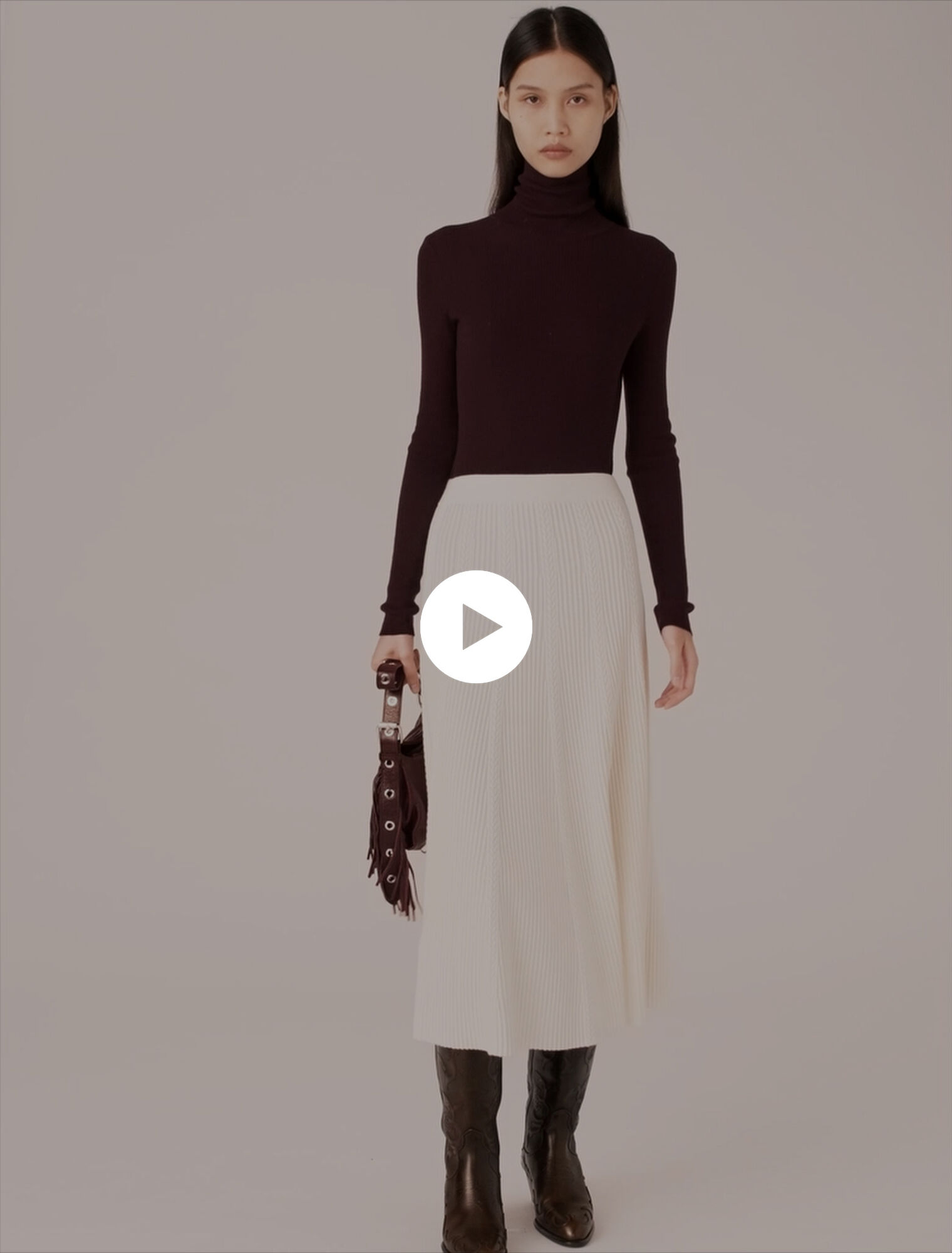 Long knit skirt