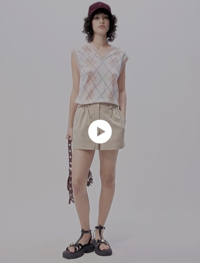Sleeveless wool blend jumper Natural For Women | Maje Sleeveless wool blend jumper Natural For Women | Maje