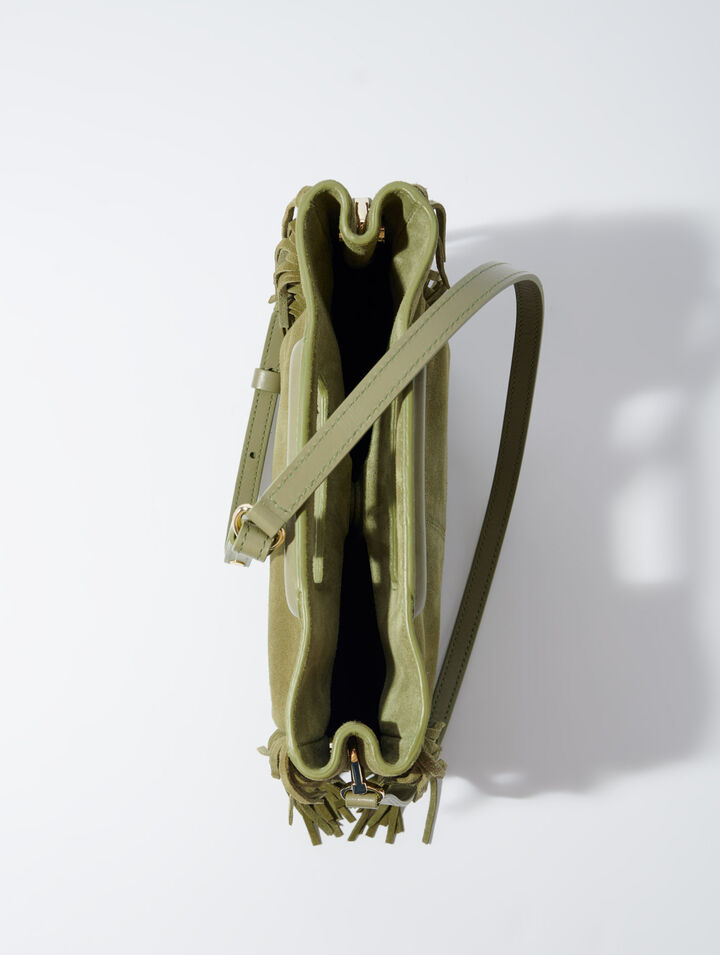 M bag in suede leather